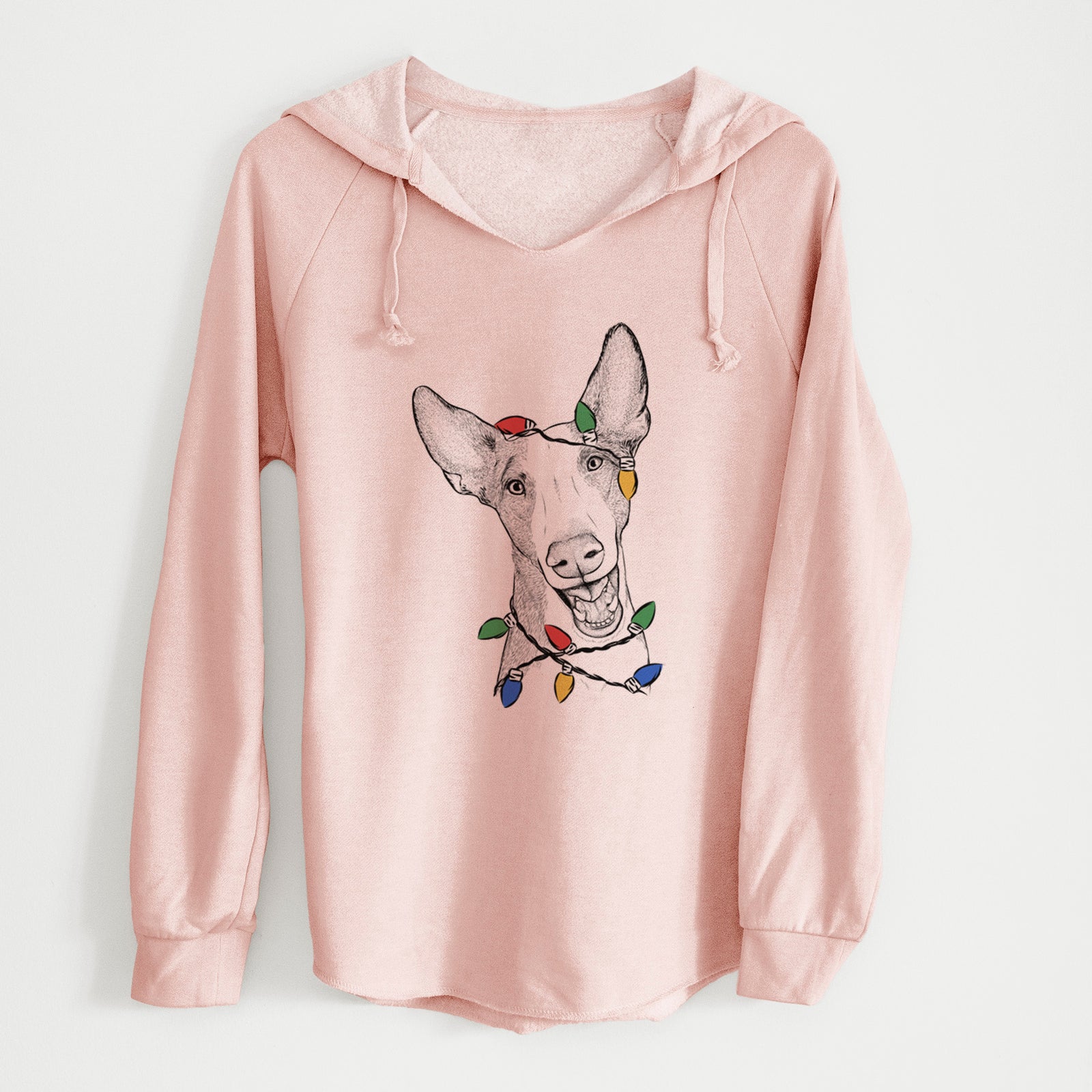 Christmas Lights Havok the Ibizan Hound - Cali Wave Hooded Sweatshirt