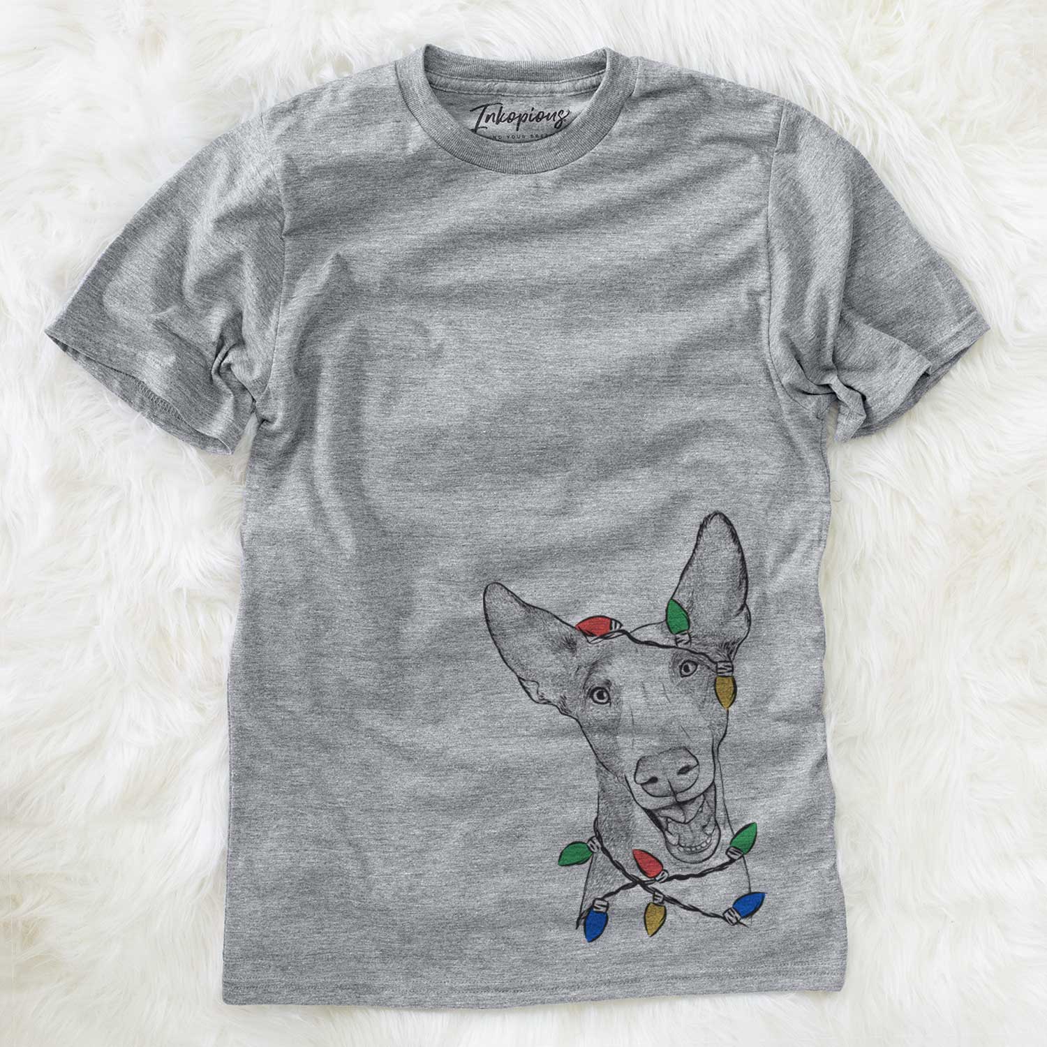 Christmas Lights Havok the Ibizan Hound - Unisex Crewneck