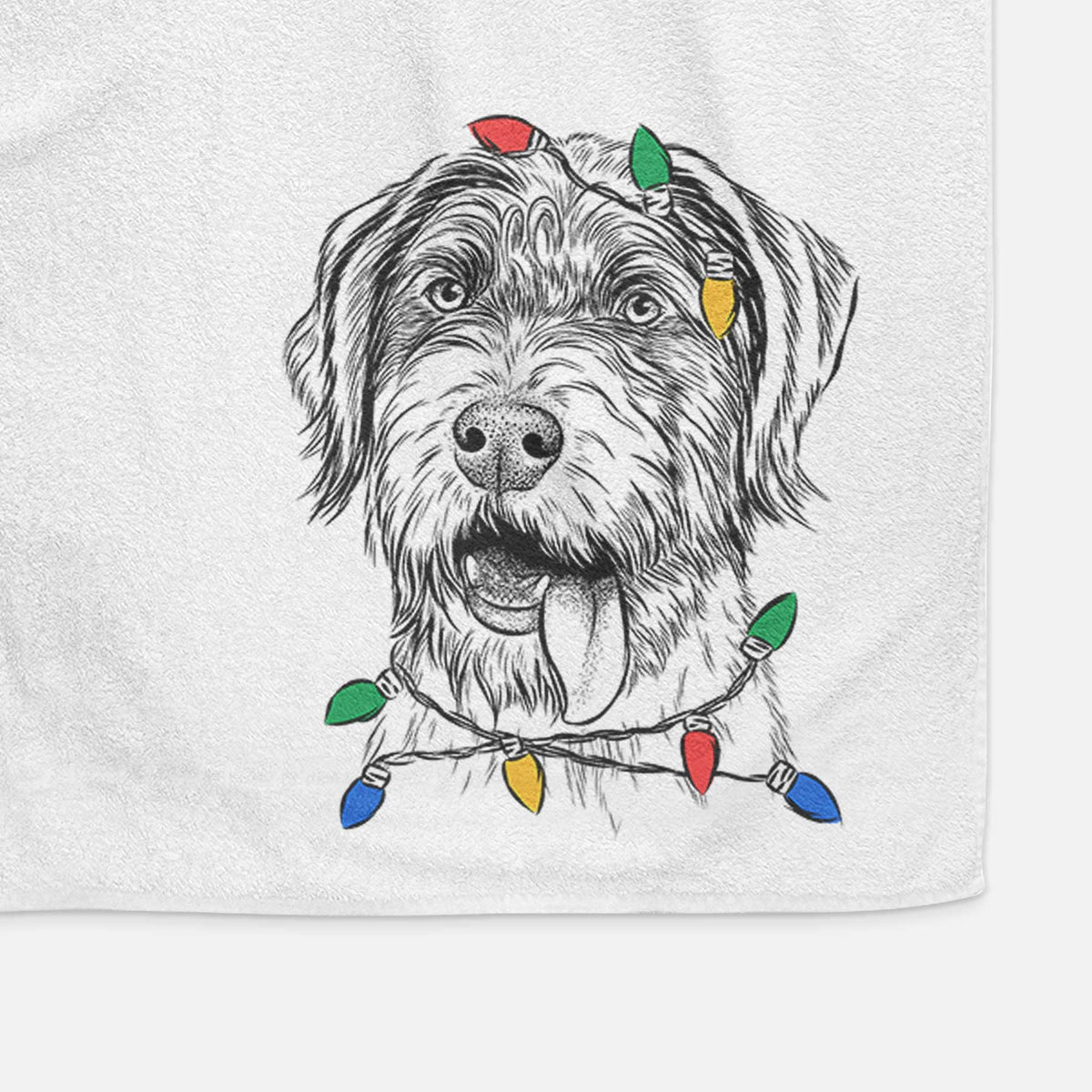 Hazel the German Wirehaired Pointer Mix Decorative Hand Towel