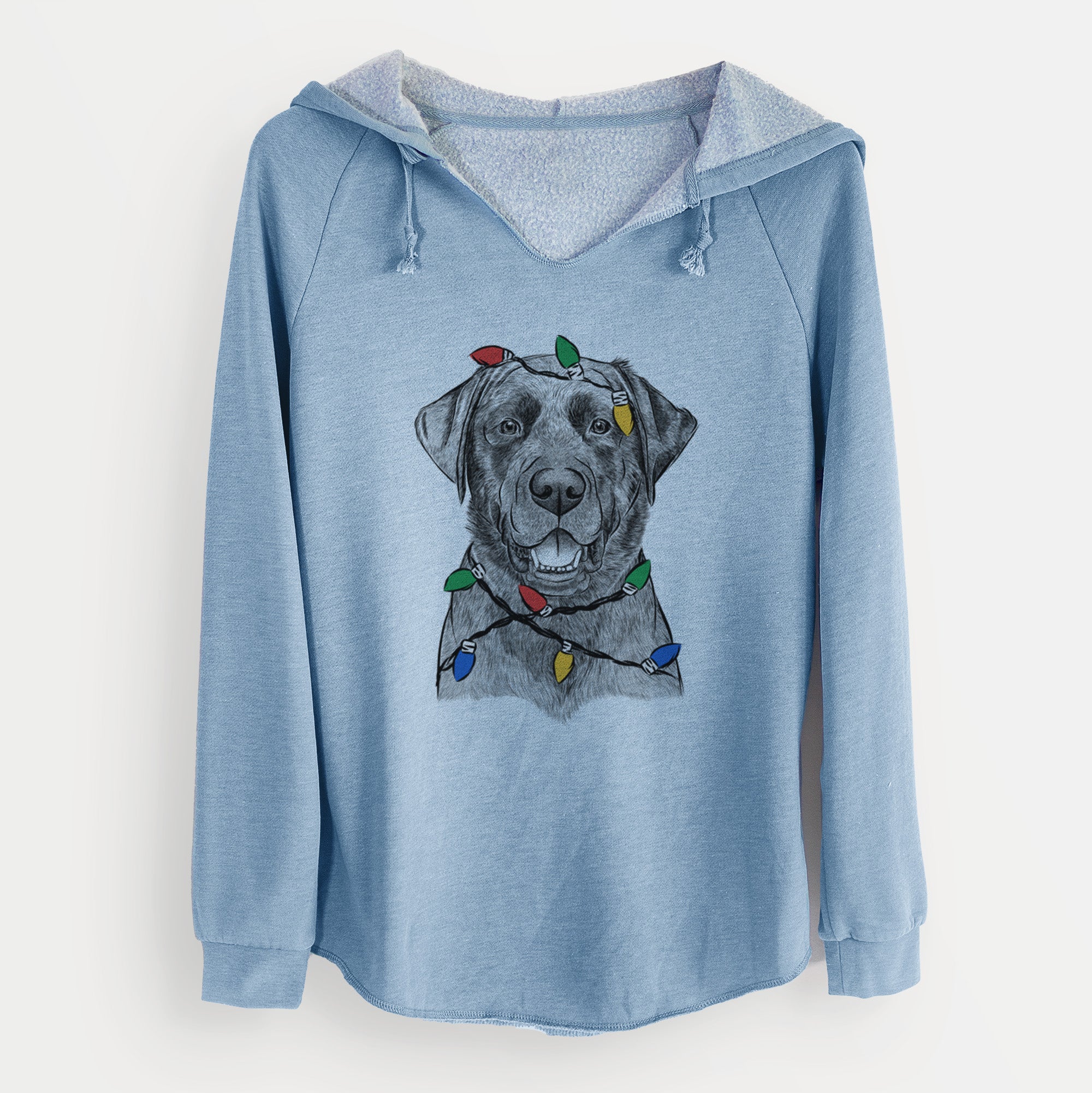 Christmas Lights Heath the Black Lab - Cali Wave Hooded Sweatshirt