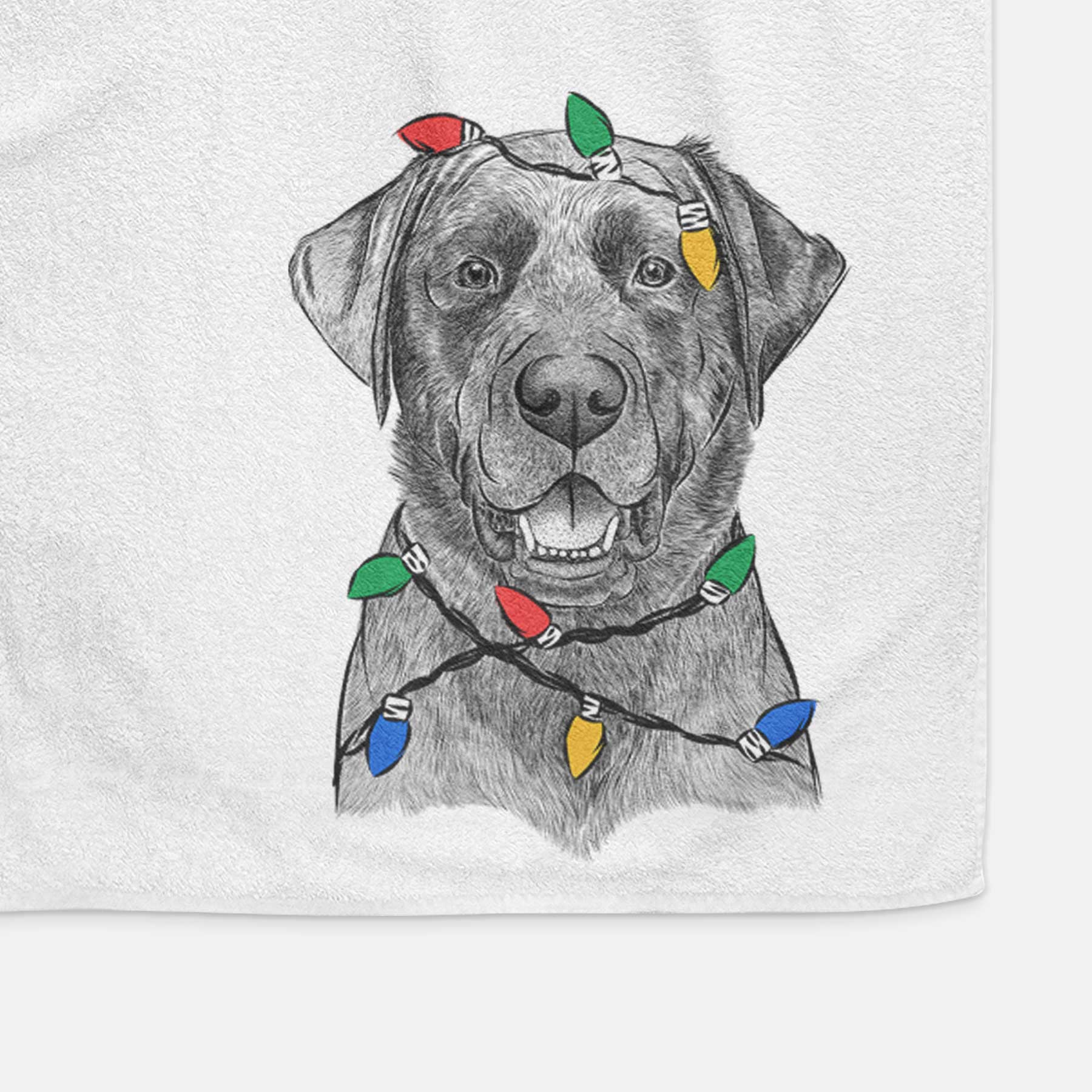 Heath the Black Lab Decorative Hand Towel