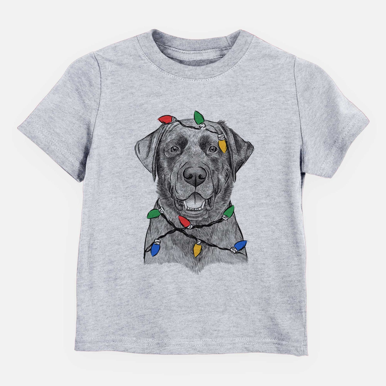 Christmas Lights Heath the Black Lab - Kids/Youth/Toddler Shirt