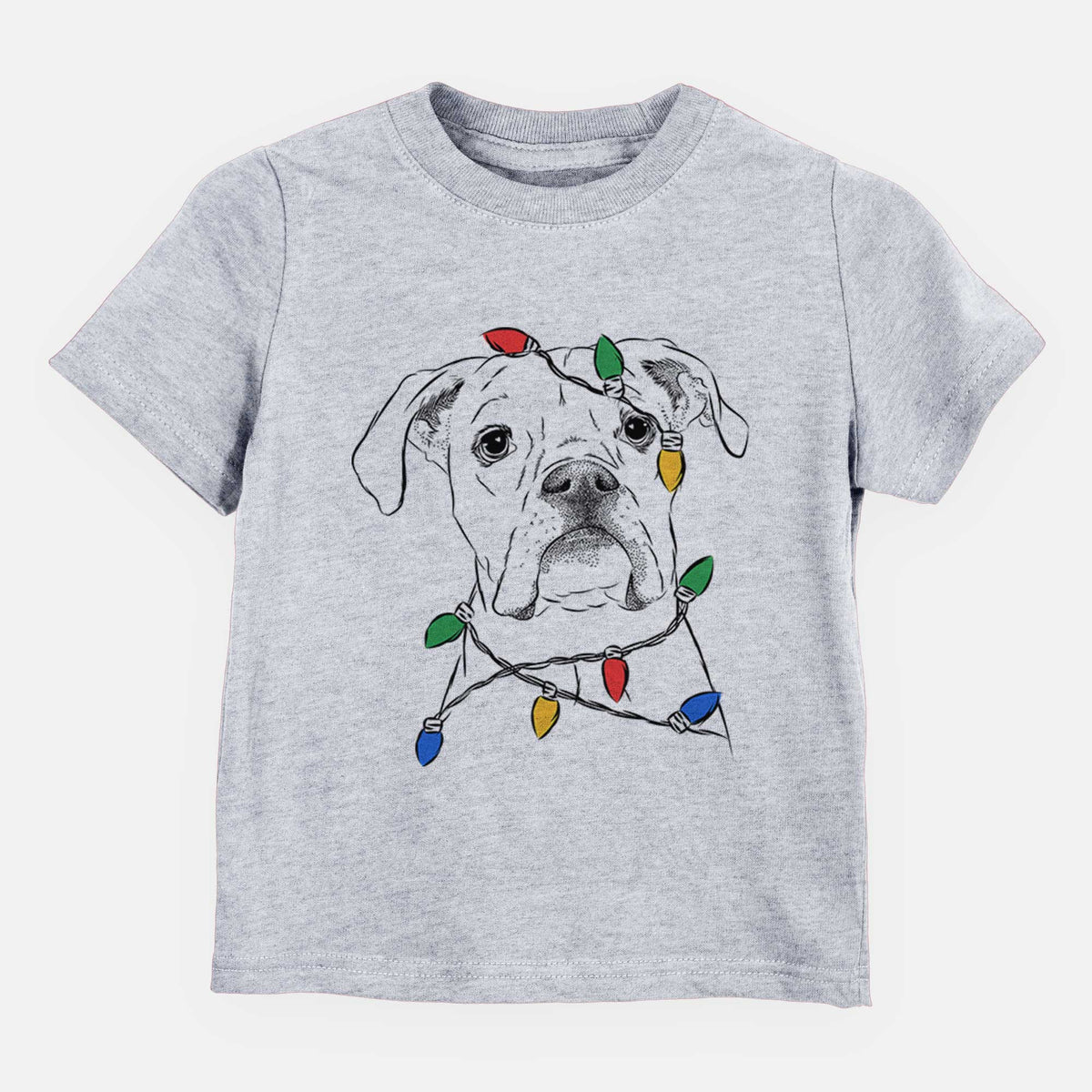 Christmas Lights Henley the Boxer - Kids/Youth/Toddler Shirt