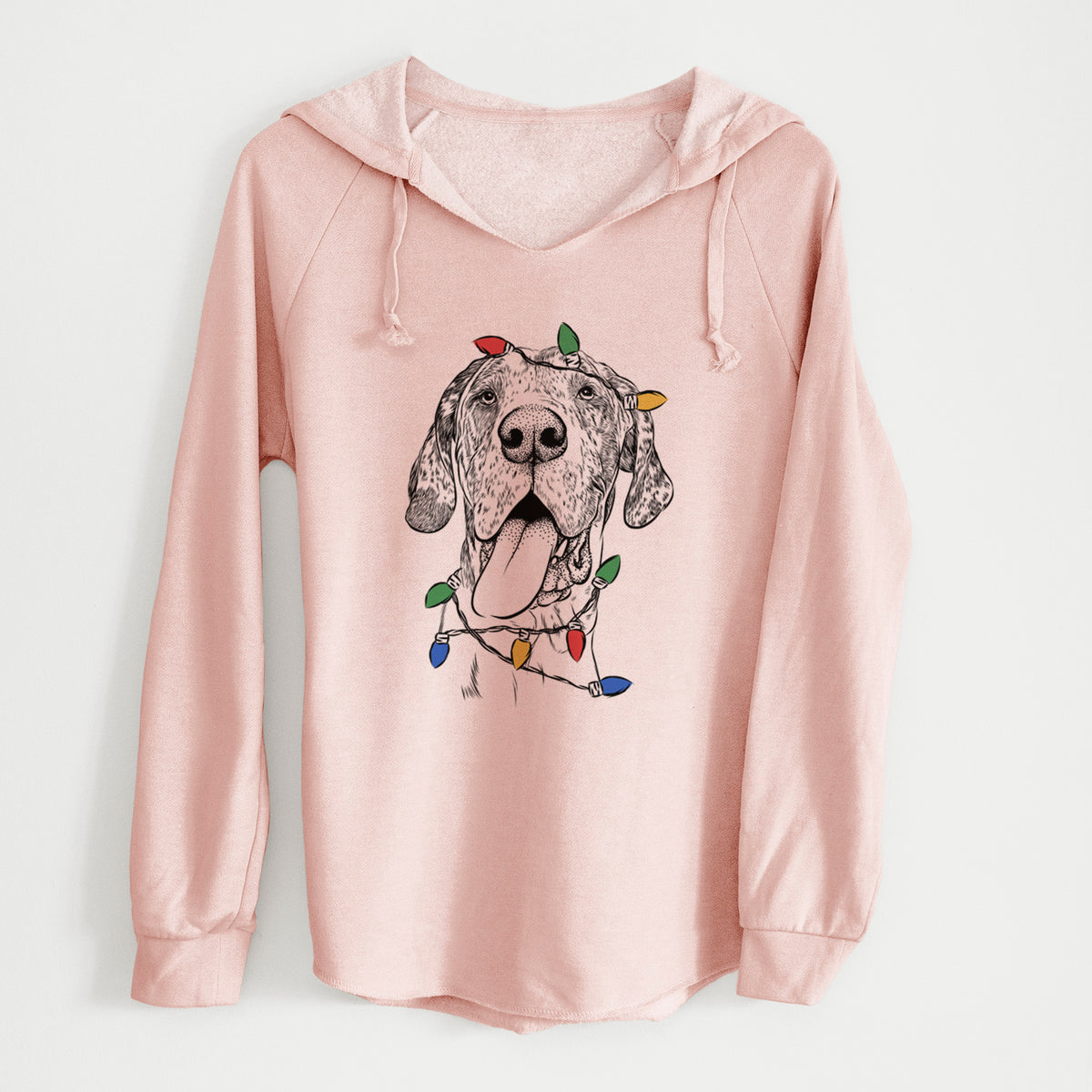 Christmas Lights Hennessey the Great Dane - Cali Wave Hooded Sweatshirt