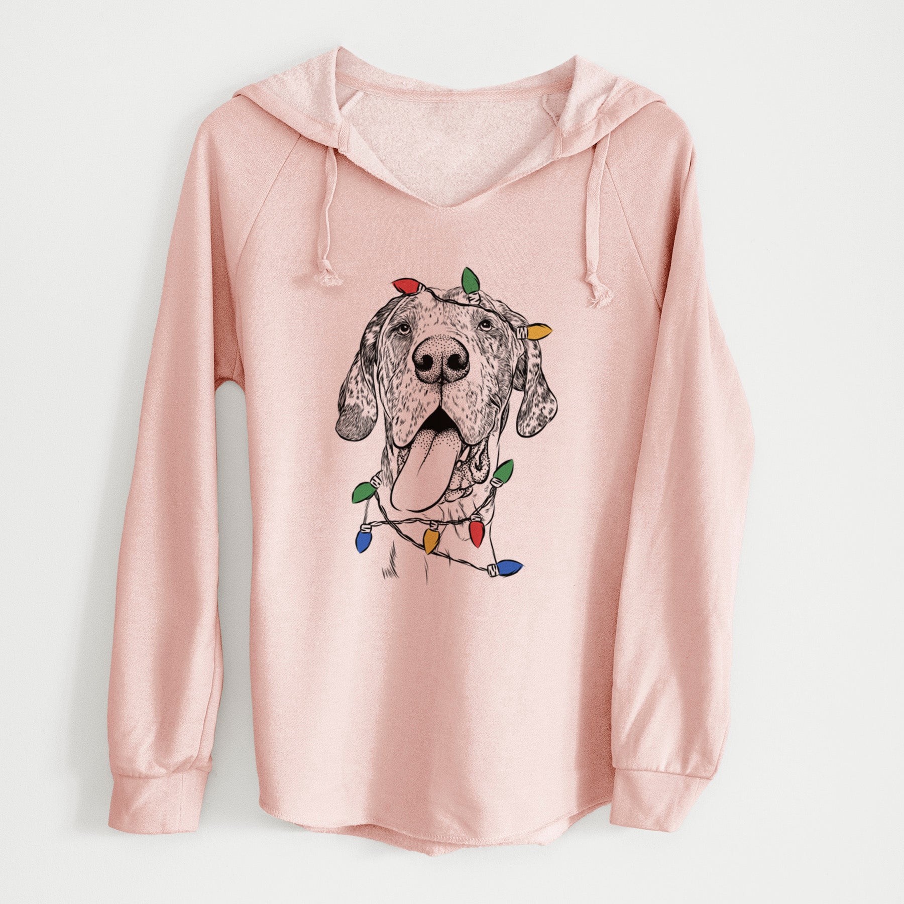 Christmas Lights Hennessey the Great Dane - Cali Wave Hooded Sweatshirt