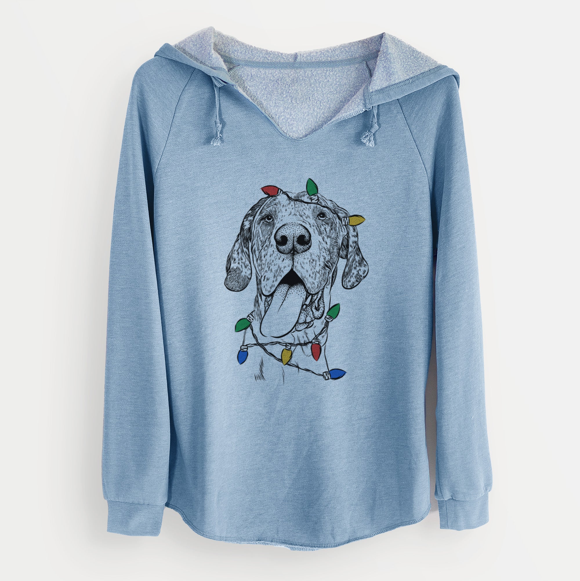 Christmas Lights Hennessey the Great Dane - Cali Wave Hooded Sweatshirt