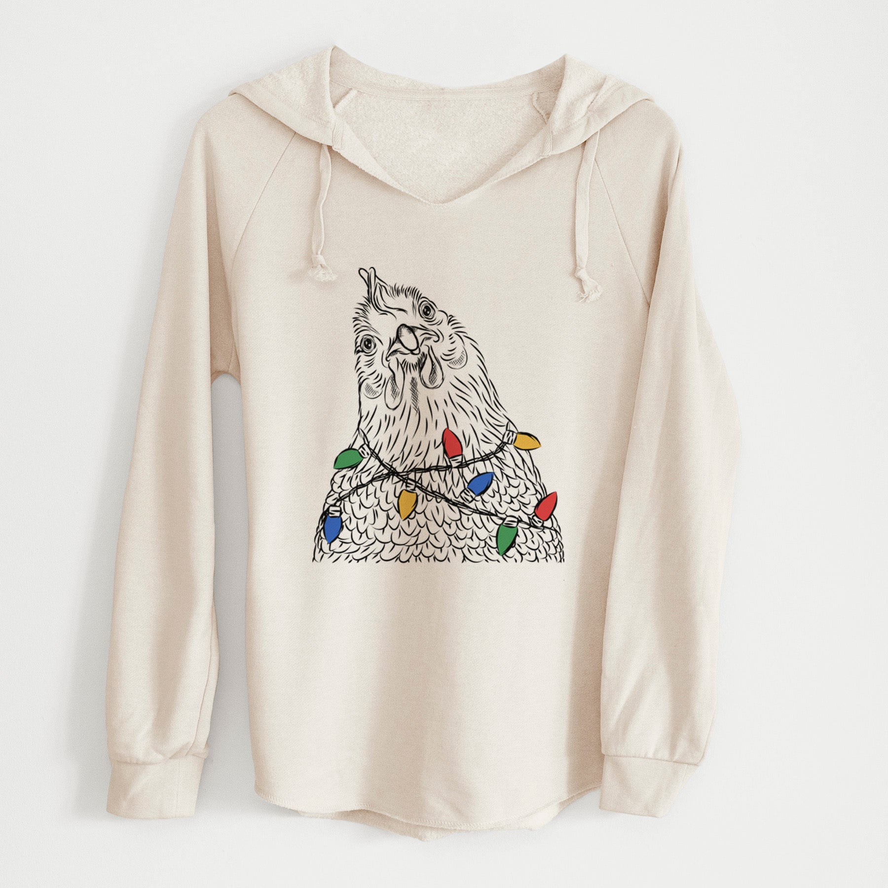 Christmas Lights Henrietta the Chicken - Cali Wave Hooded Sweatshirt