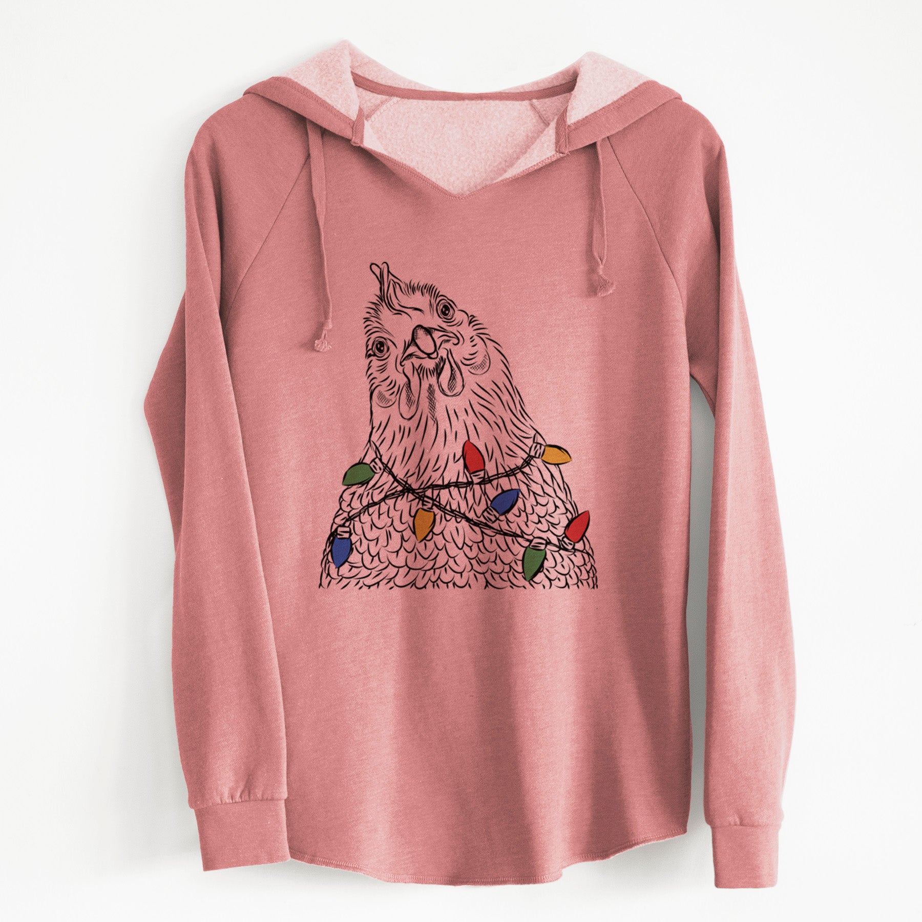 Christmas Lights Henrietta the Chicken - Cali Wave Hooded Sweatshirt