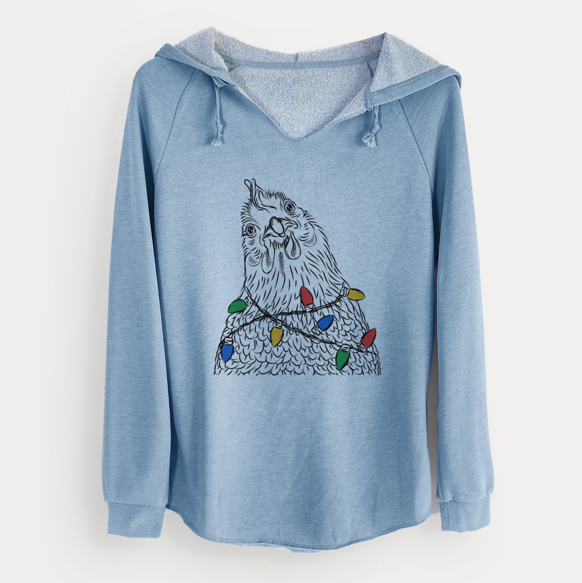 Christmas Lights Henrietta the Chicken - Cali Wave Hooded Sweatshirt