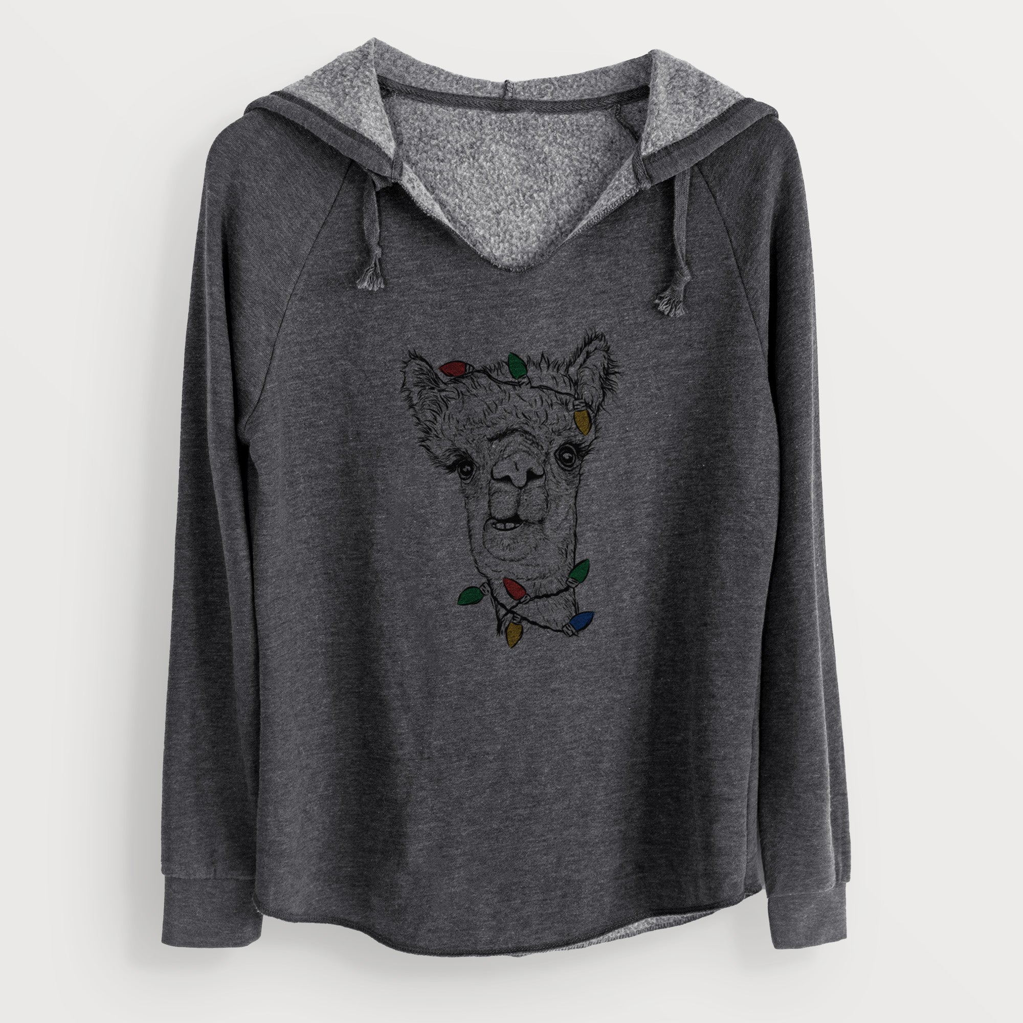 Christmas Lights Henry the Alpaca - Cali Wave Hooded Sweatshirt