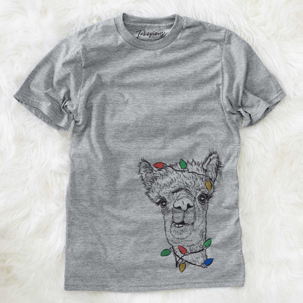 Christmas Lights Henry the Alpaca - Unisex Crewneck