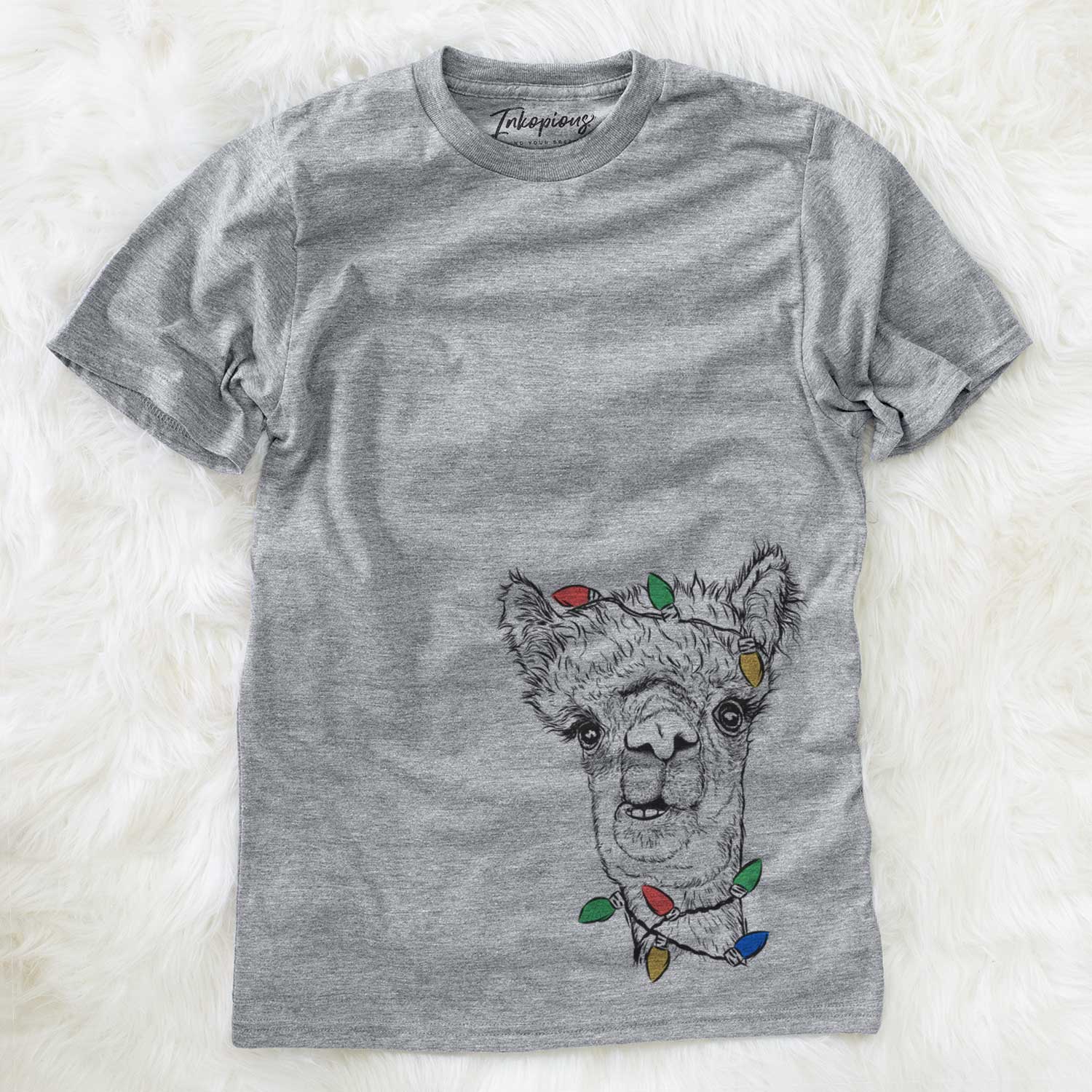 Christmas Lights Henry the Alpaca - Unisex Crewneck