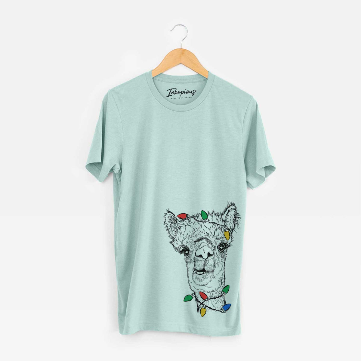 Christmas Lights Henry the Alpaca - Unisex Crewneck