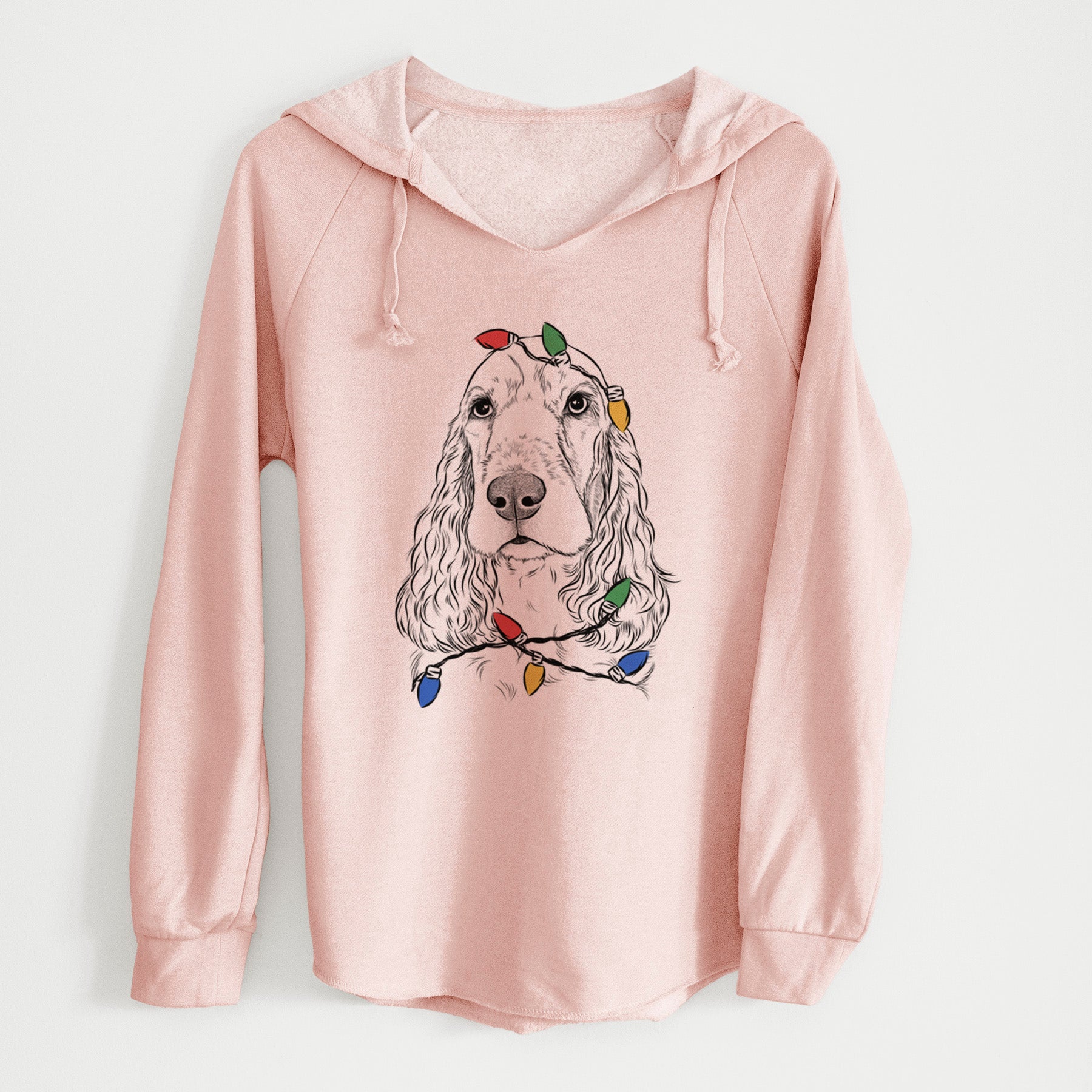 Christmas Lights Henry the English Cocker Spaniel - Cali Wave Hooded Sweatshirt