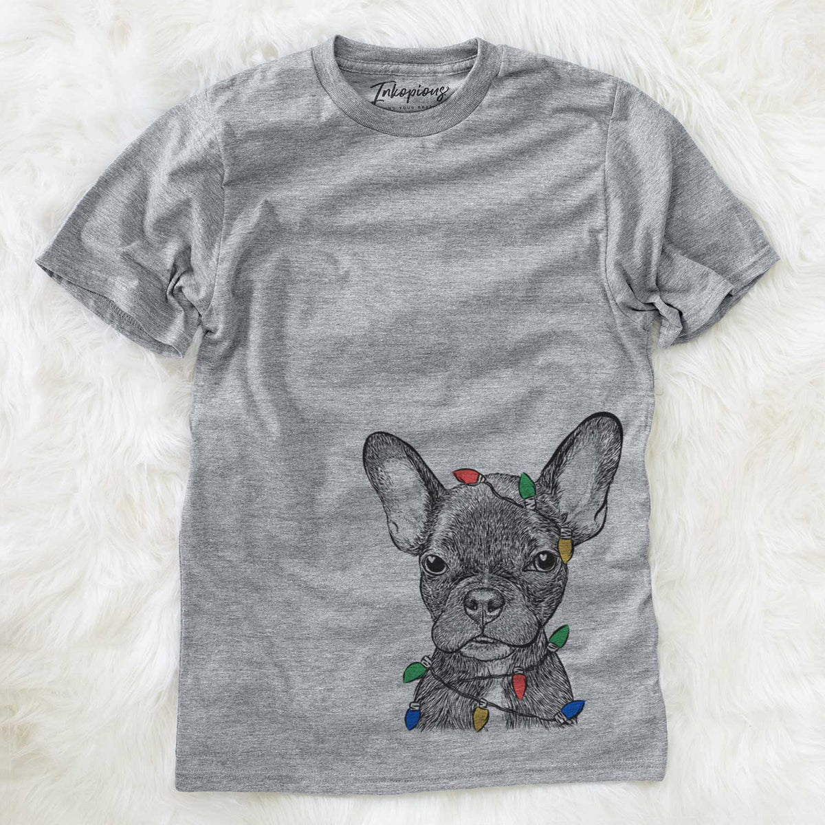Christmas Lights Henry the French Bulldog - Unisex Crewneck