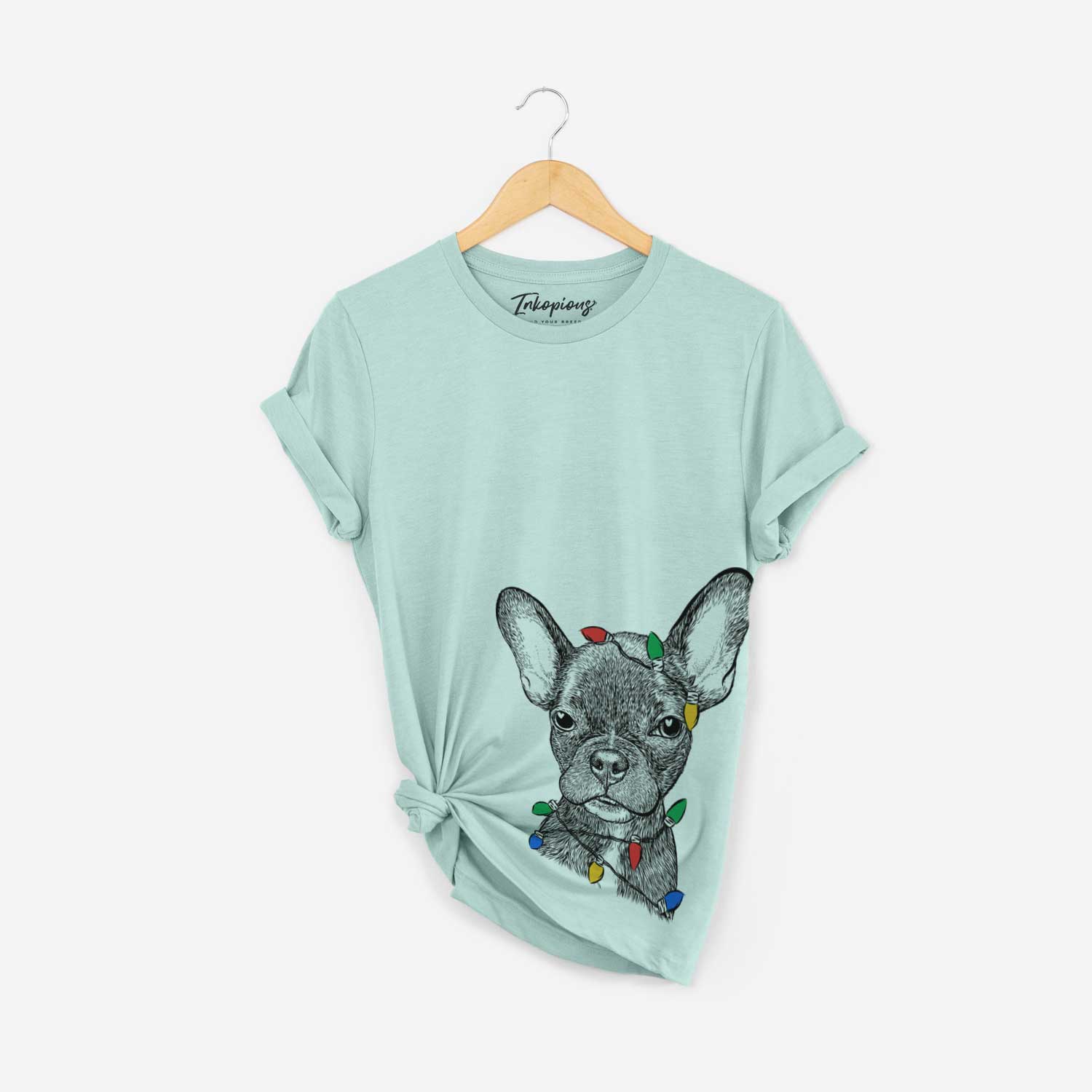 Christmas Lights Henry the French Bulldog - Unisex Crewneck