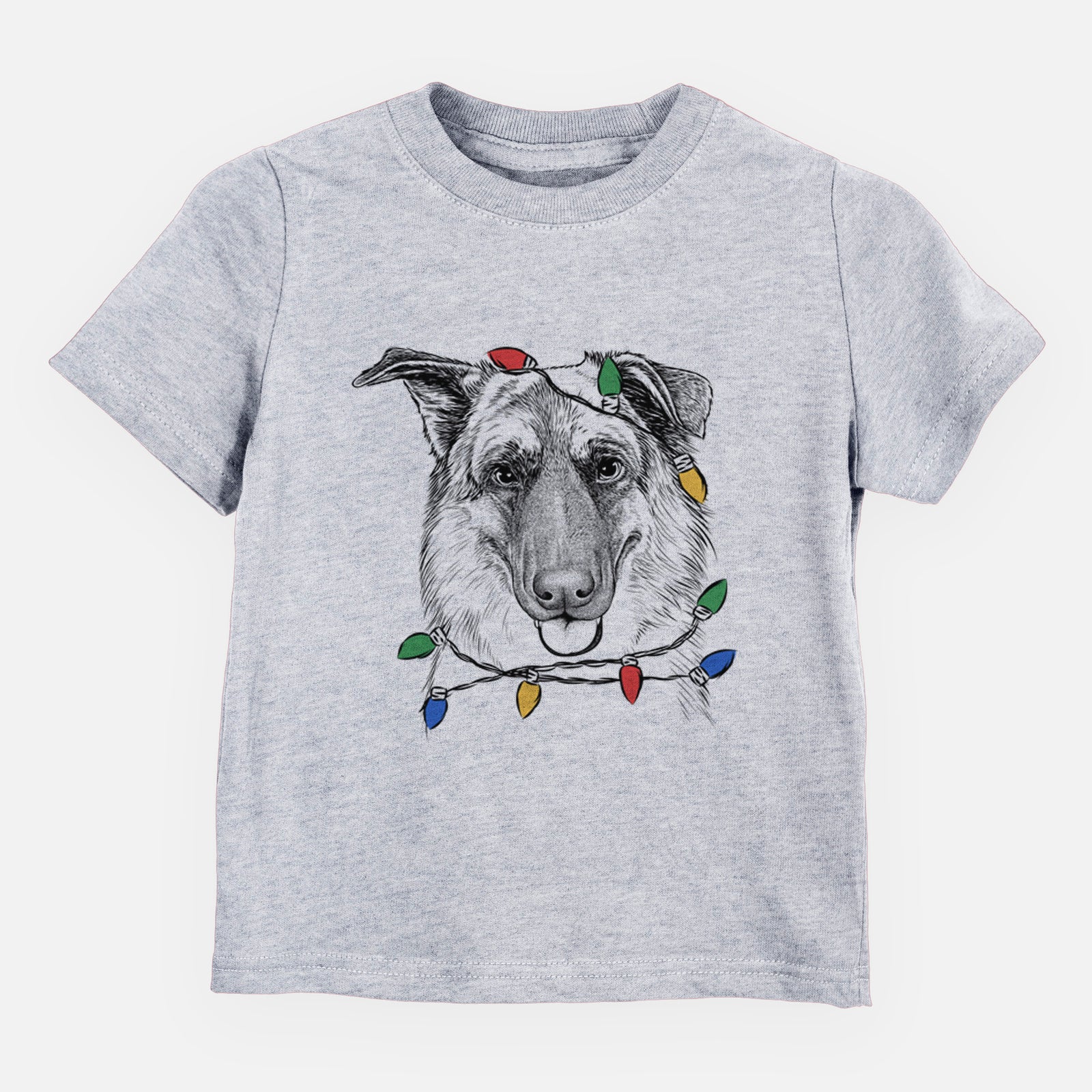 Christmas Lights Henry the German Shepherd - Kids/Youth/Toddler Shirt