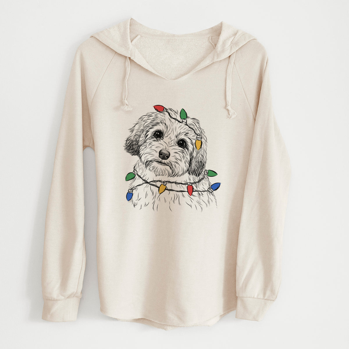 Christmas Lights Henry the Havanese - Cali Wave Hooded Sweatshirt
