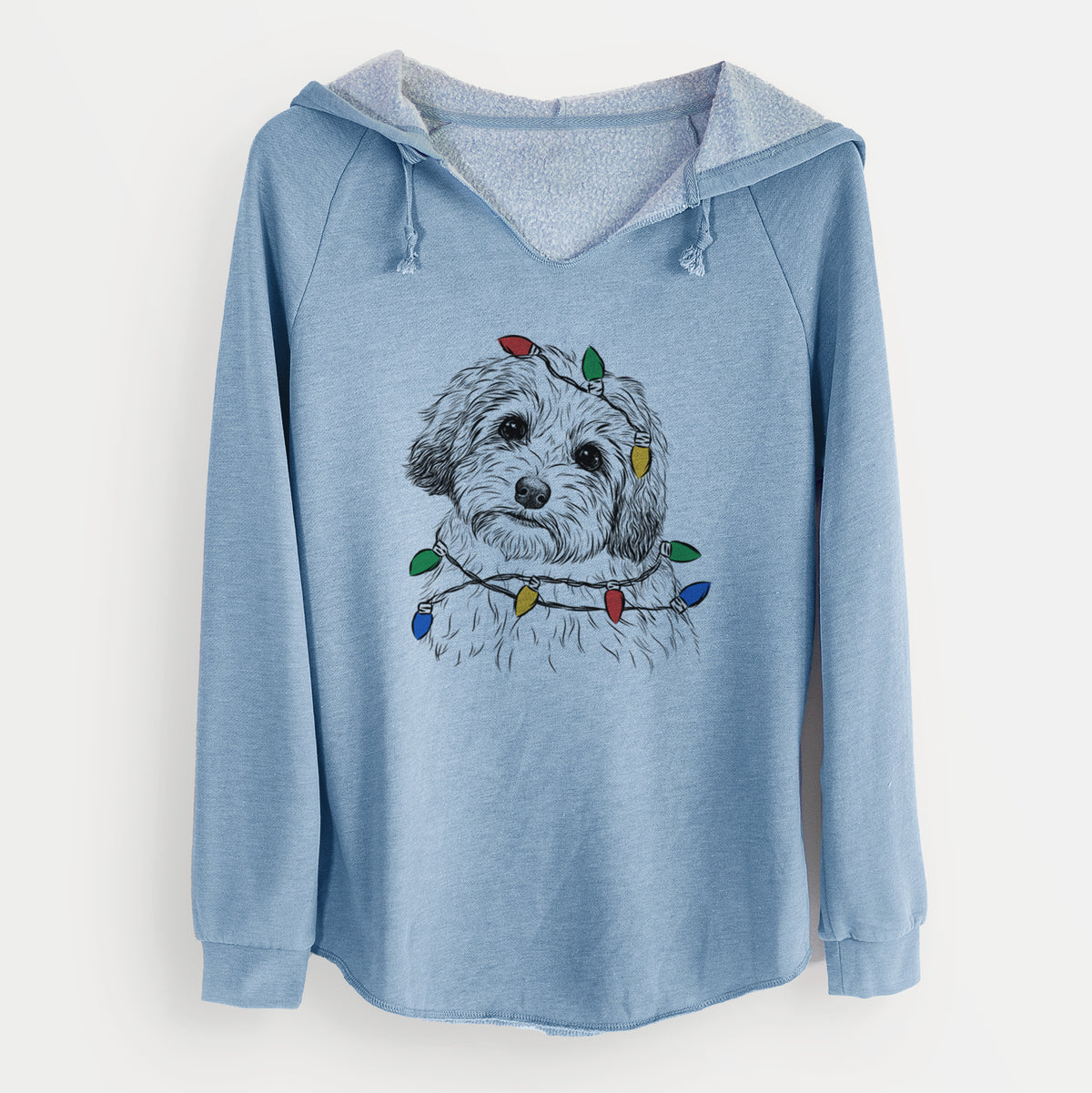 Christmas Lights Henry the Havanese - Cali Wave Hooded Sweatshirt
