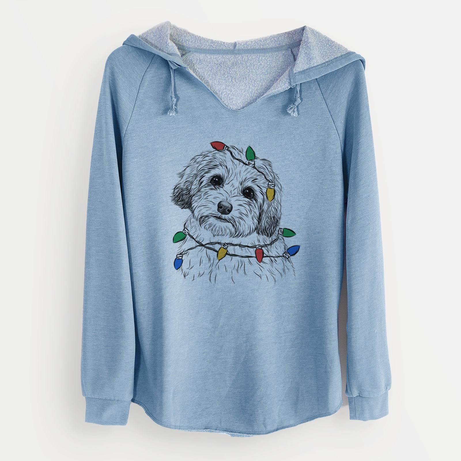 Christmas Lights Henry the Havanese - Cali Wave Hooded Sweatshirt