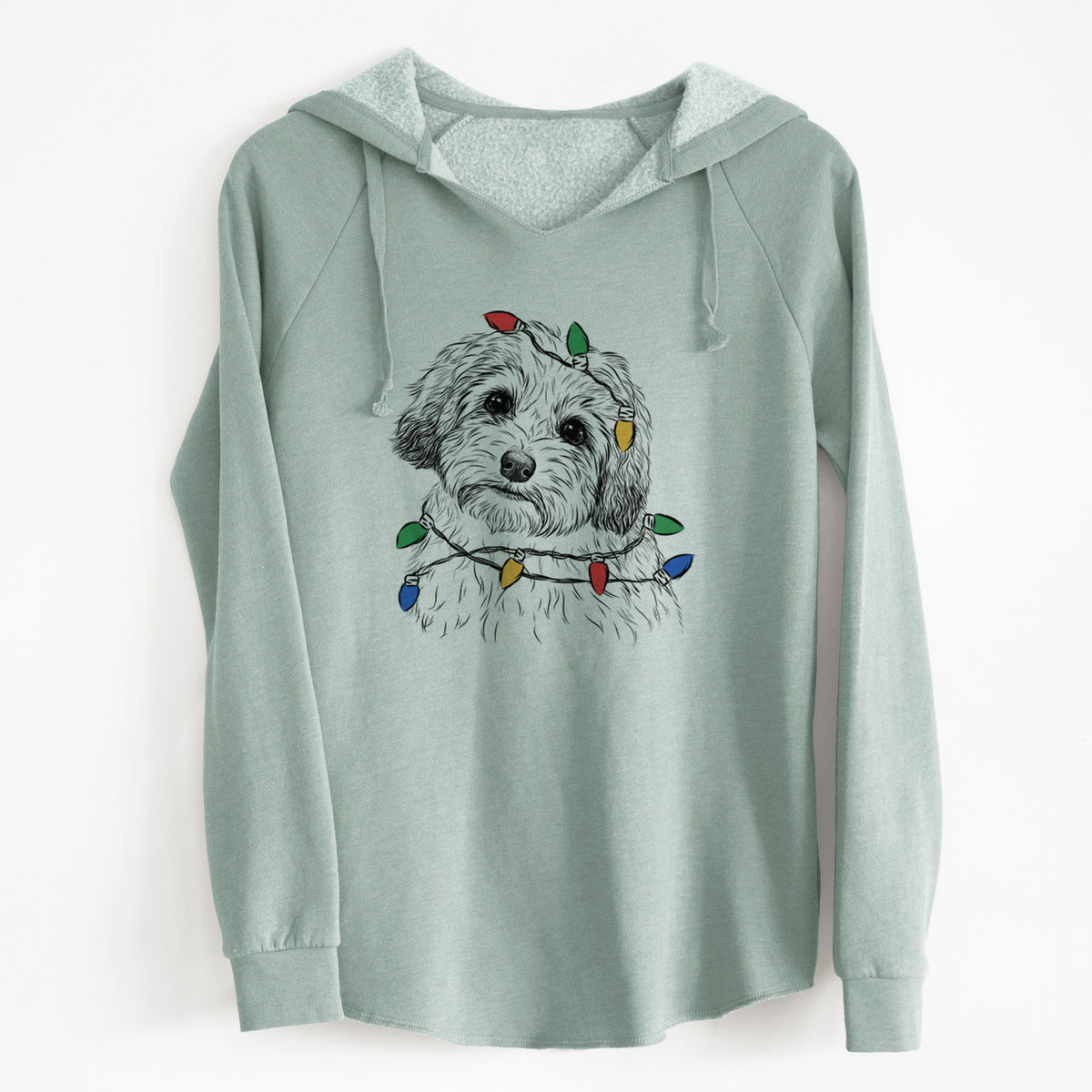 Christmas Lights Henry the Havanese - Cali Wave Hooded Sweatshirt