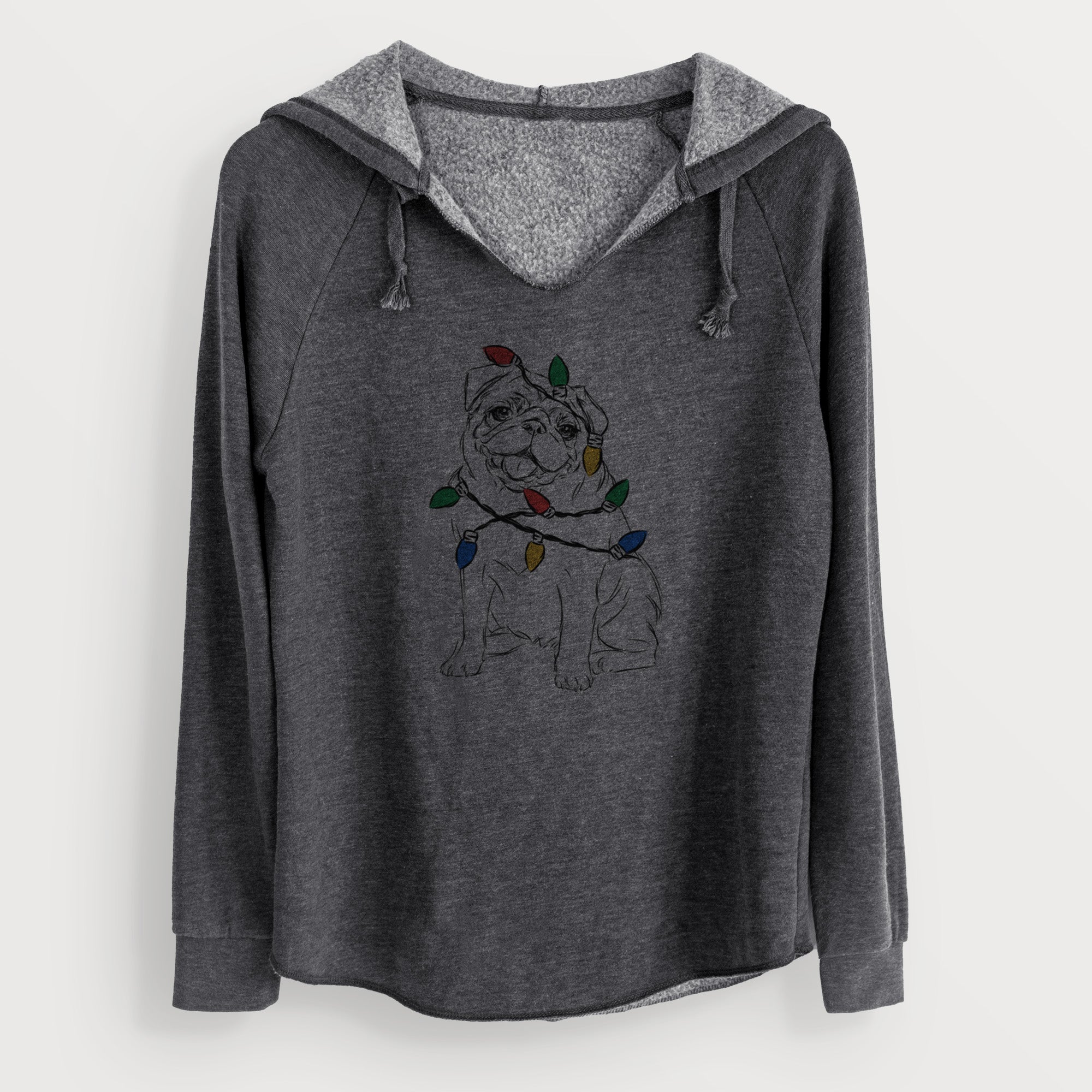 Christmas Lights Higgins the Pug - Cali Wave Hooded Sweatshirt