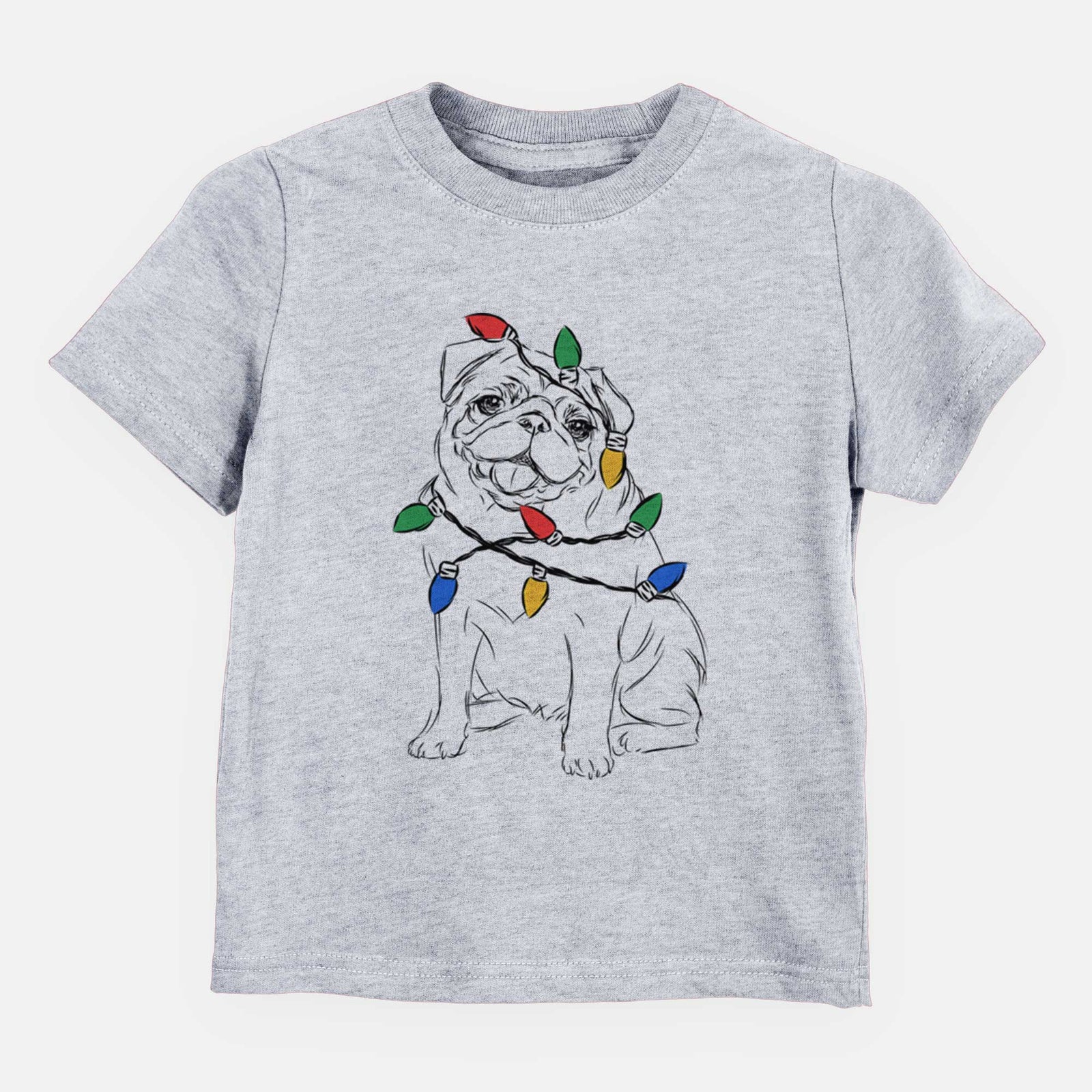 Christmas Lights Higgins the Pug - Kids/Youth/Toddler Shirt