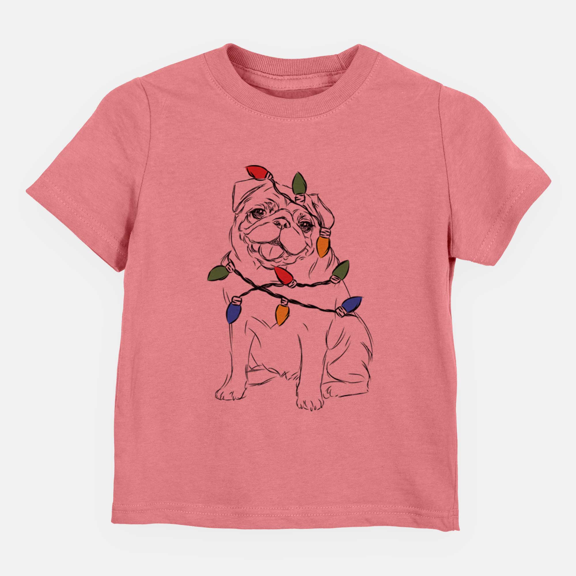 Christmas Lights Higgins the Pug - Kids/Youth/Toddler Shirt