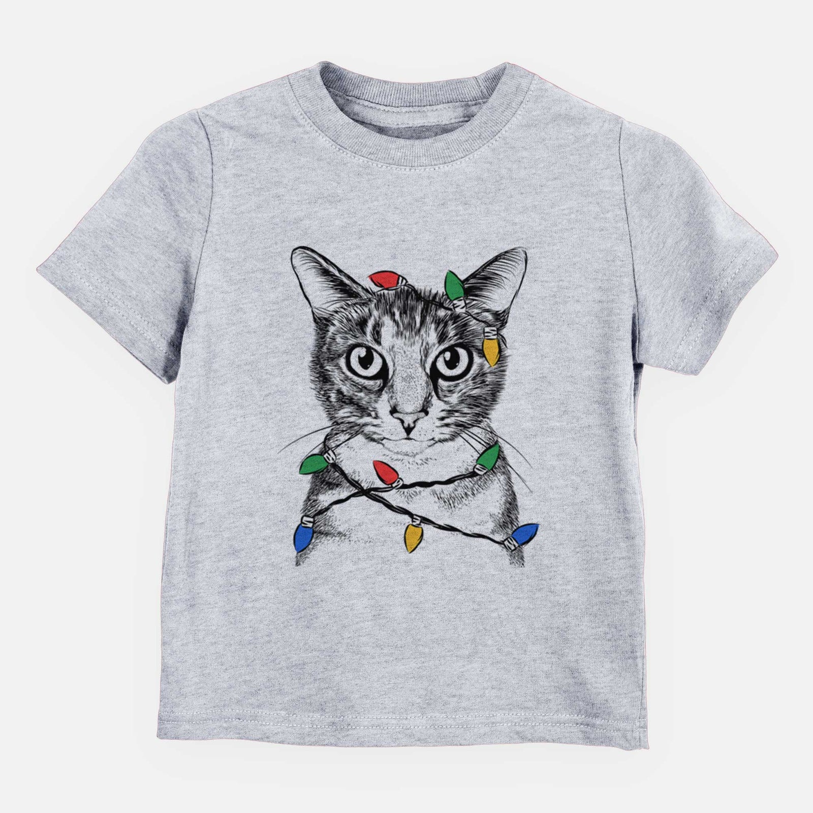 Christmas Lights Hobbes the Tabby Cat - Kids/Youth/Toddler Shirt