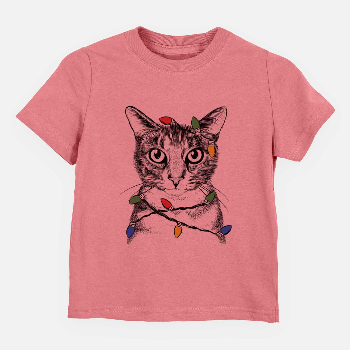 Christmas Lights Hobbes the Tabby Cat - Kids/Youth/Toddler Shirt