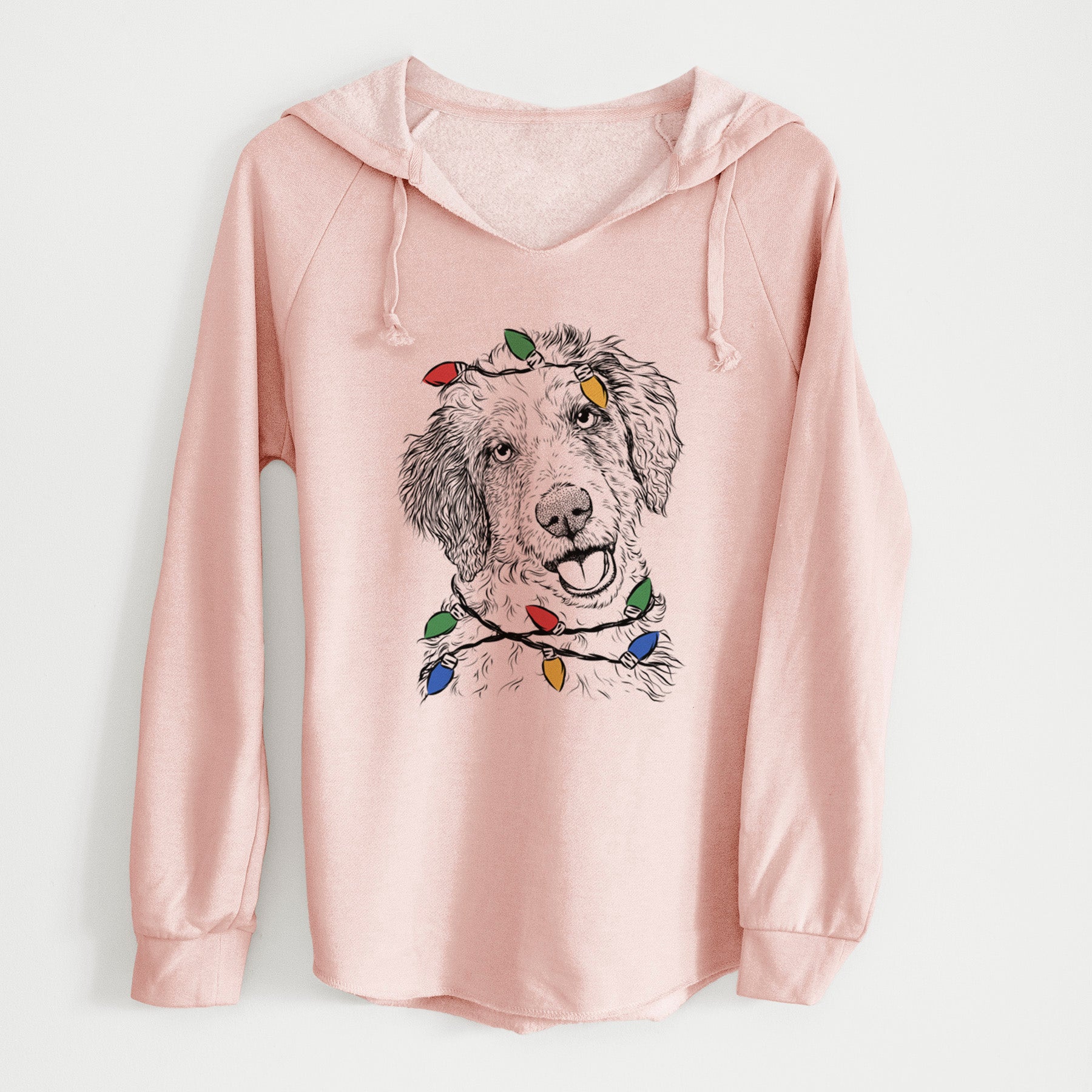 Christmas Lights Hoge the Aussiedoodle - Cali Wave Hooded Sweatshirt