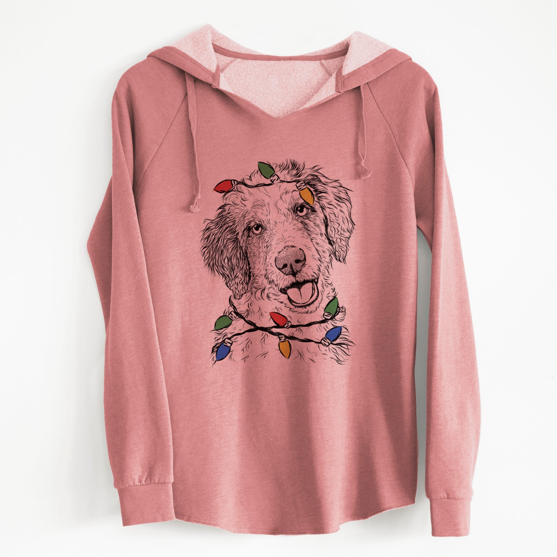 Christmas Lights Hoge the Aussiedoodle - Cali Wave Hooded Sweatshirt