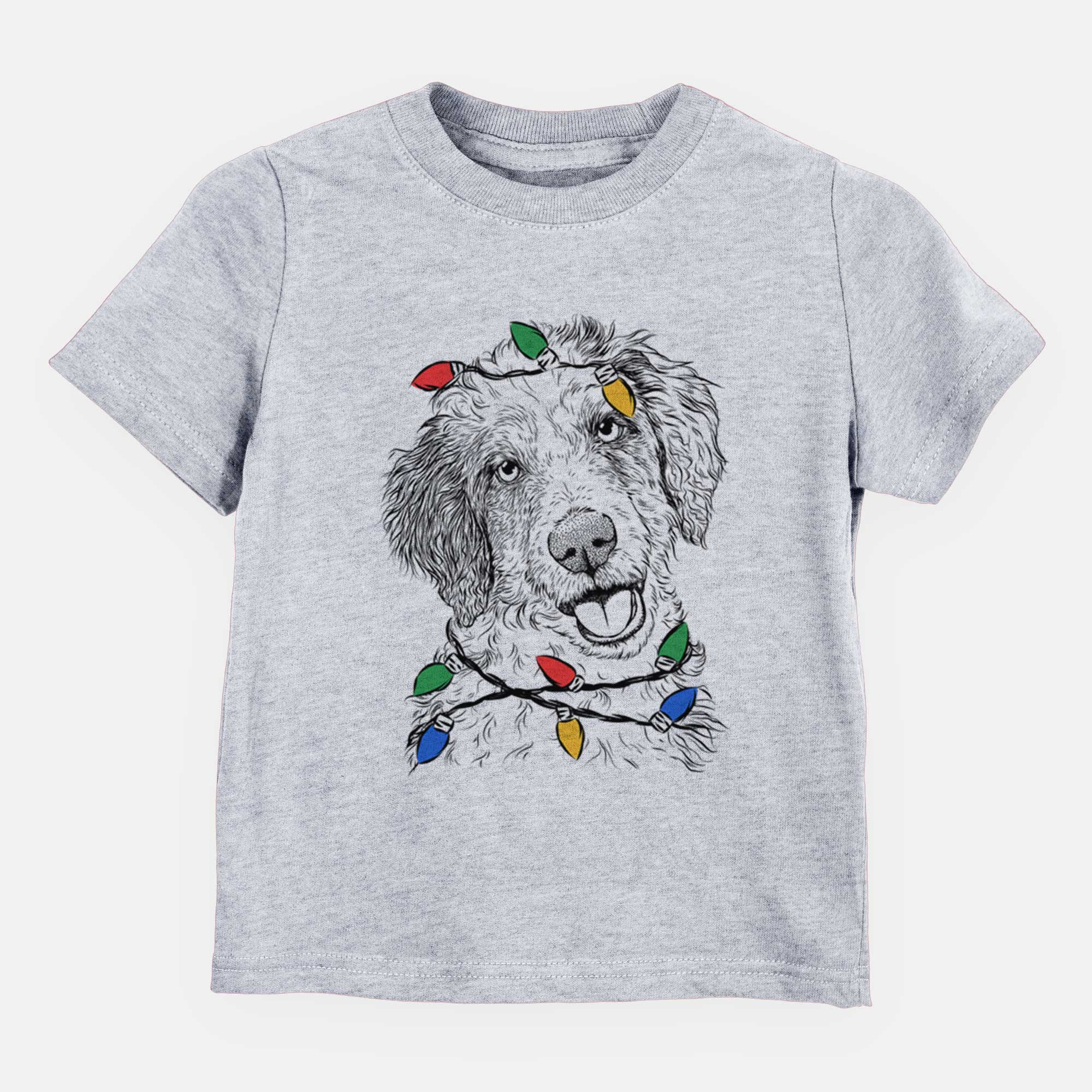 Christmas Lights Hoge the Aussiedoodle - Kids/Youth/Toddler Shirt