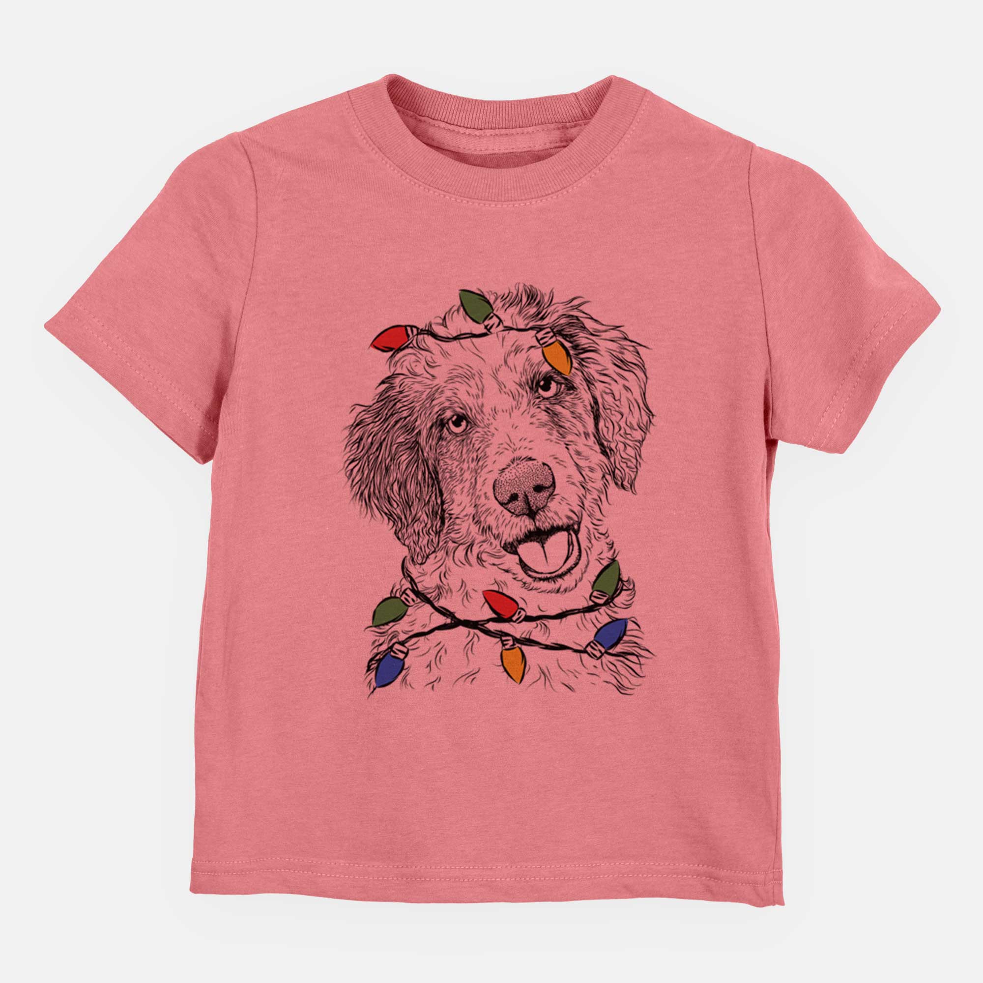 Christmas Lights Hoge the Aussiedoodle - Kids/Youth/Toddler Shirt