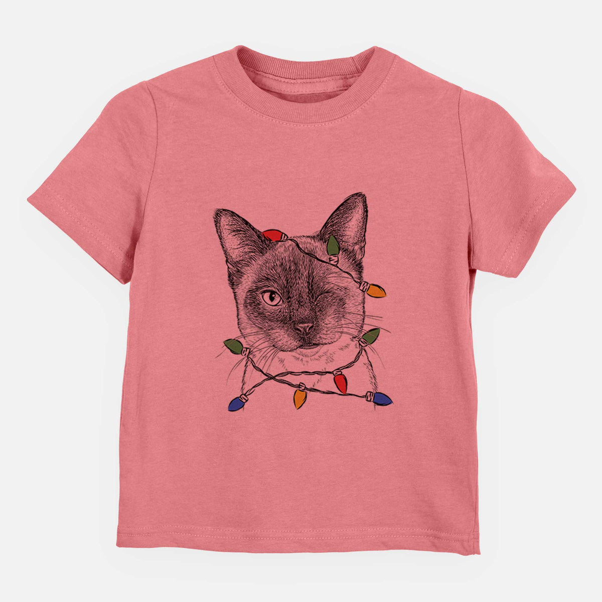 Christmas Lights Hoggle the Siamese Cat - Kids/Youth/Toddler Shirt