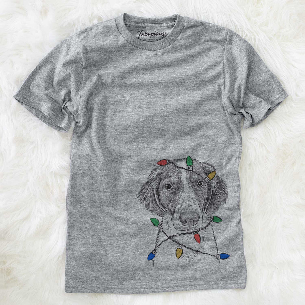 Christmas Lights Holly the Brittany Spaniel - Unisex Crewneck