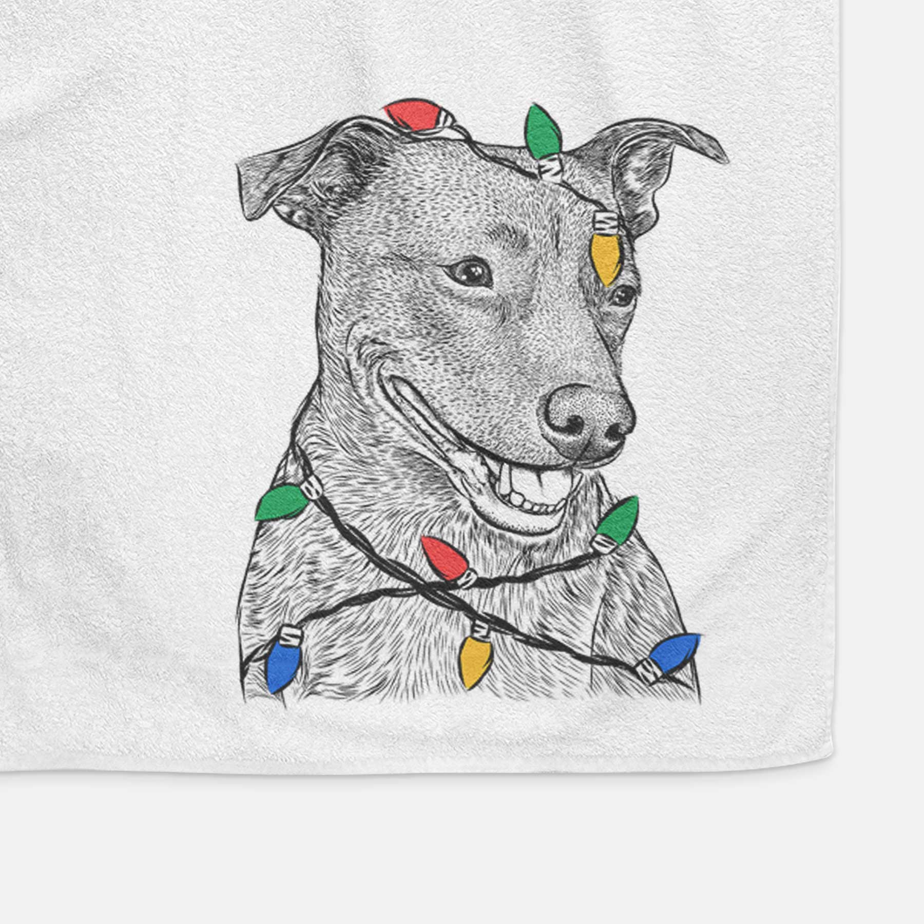 Honey the Lab Pit Mix Decorative Hand Towel