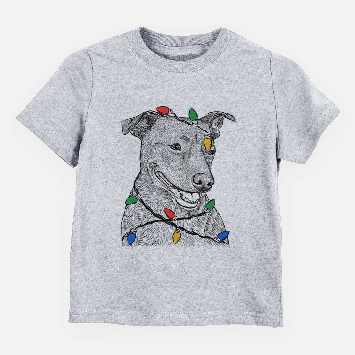 Christmas Lights Honey the Lab Pit Mix - Kids/Youth/Toddler Shirt