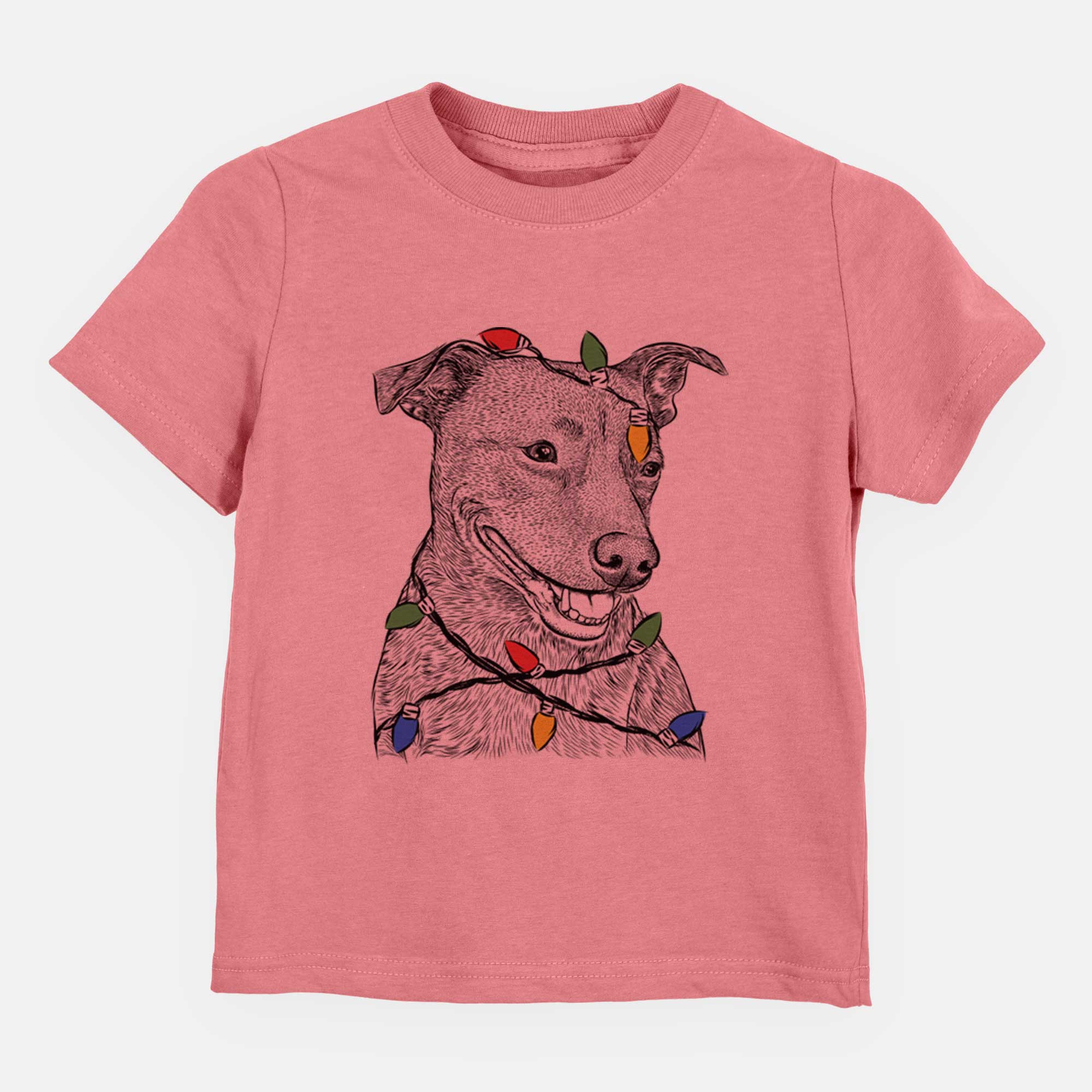 Christmas Lights Honey the Lab Pit Mix - Kids/Youth/Toddler Shirt