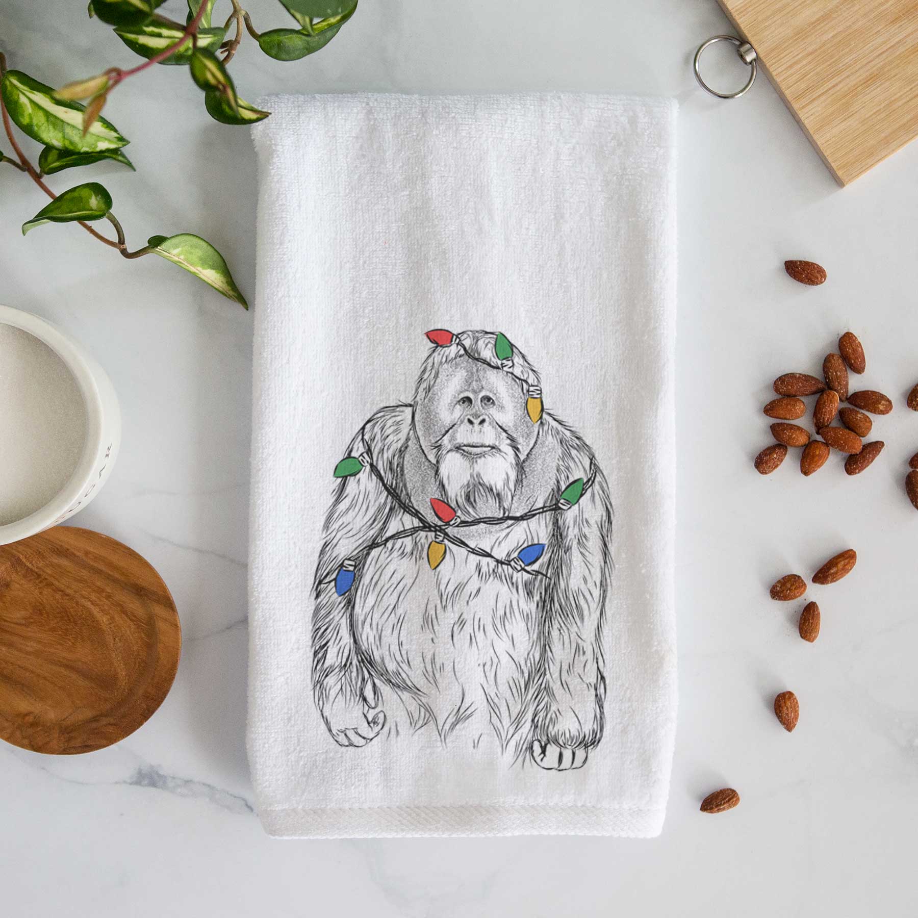 Horace the Male Orangutan Decorative Hand Towel