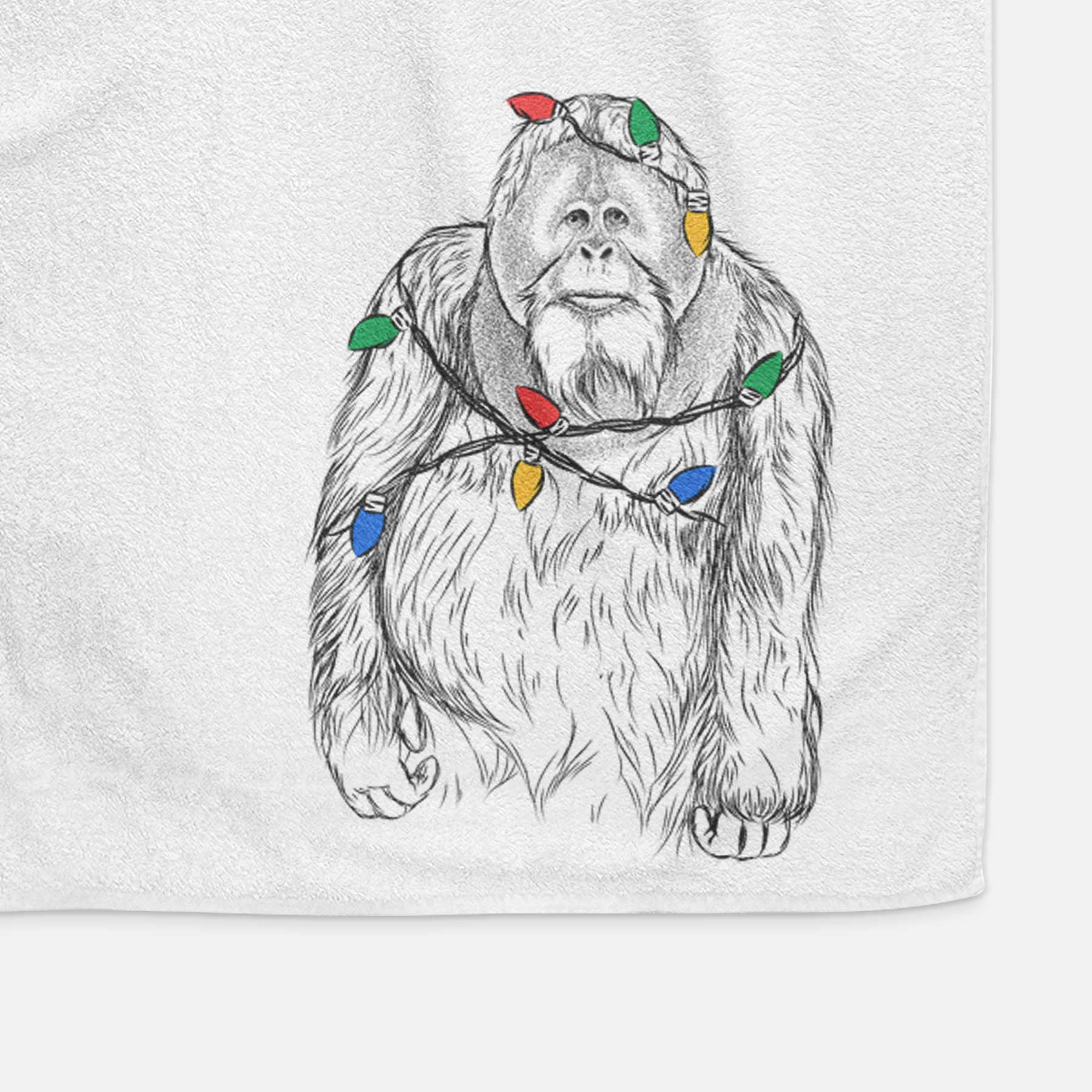 Horace the Male Orangutan Decorative Hand Towel