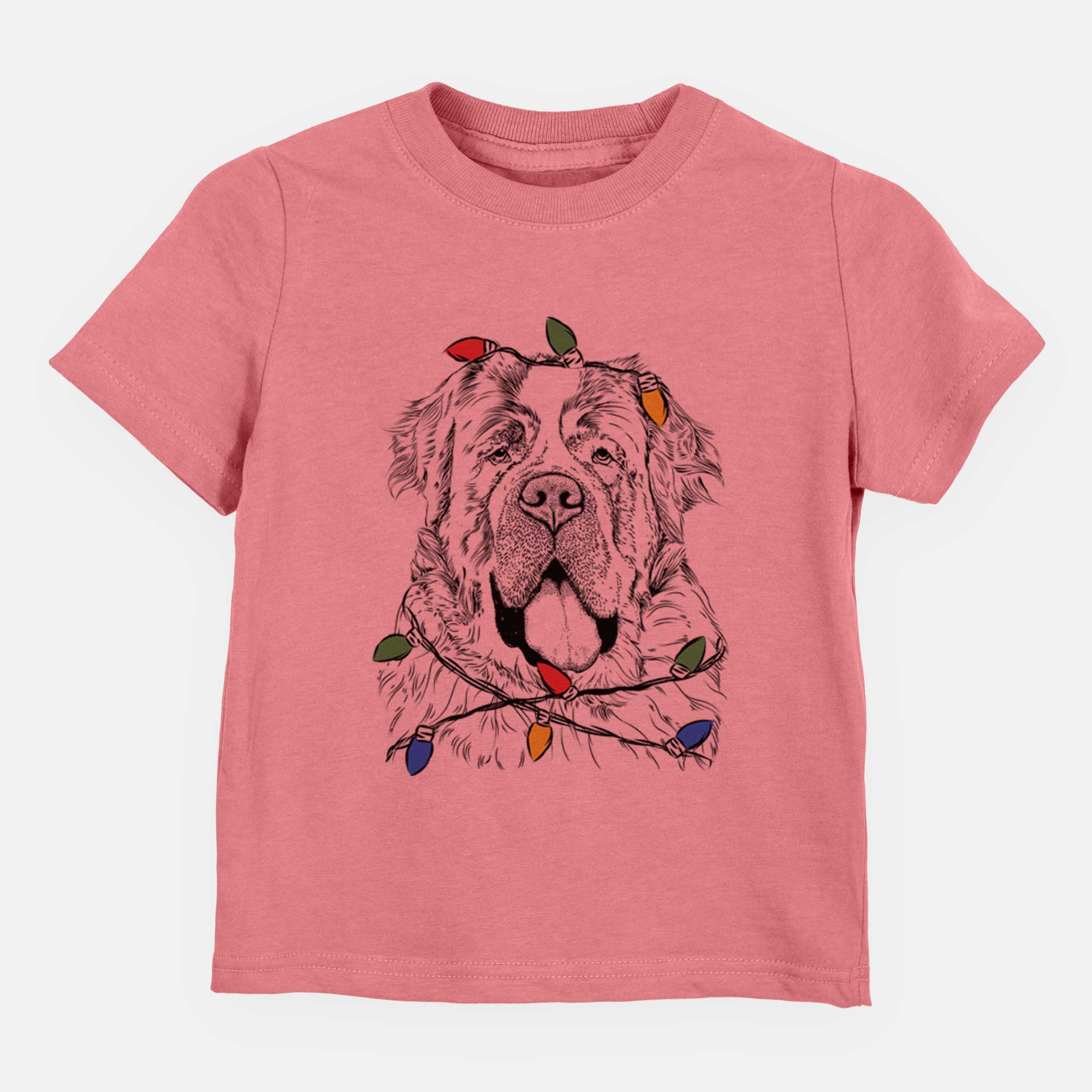 Christmas Lights Hoss the Saint Bernard - Kids/Youth/Toddler Shirt