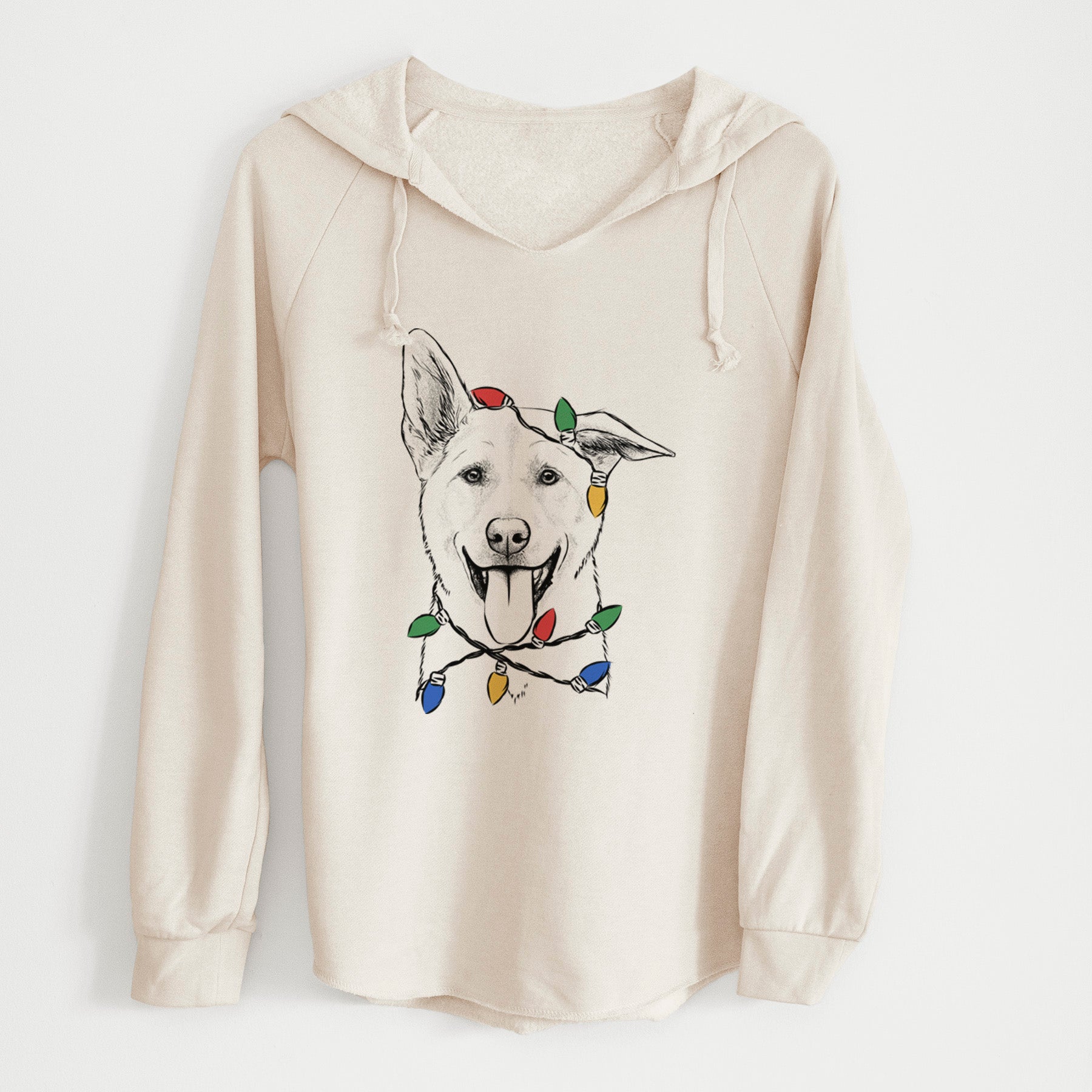 Christmas Lights Hoya the Korean Jindo - Cali Wave Hooded Sweatshirt