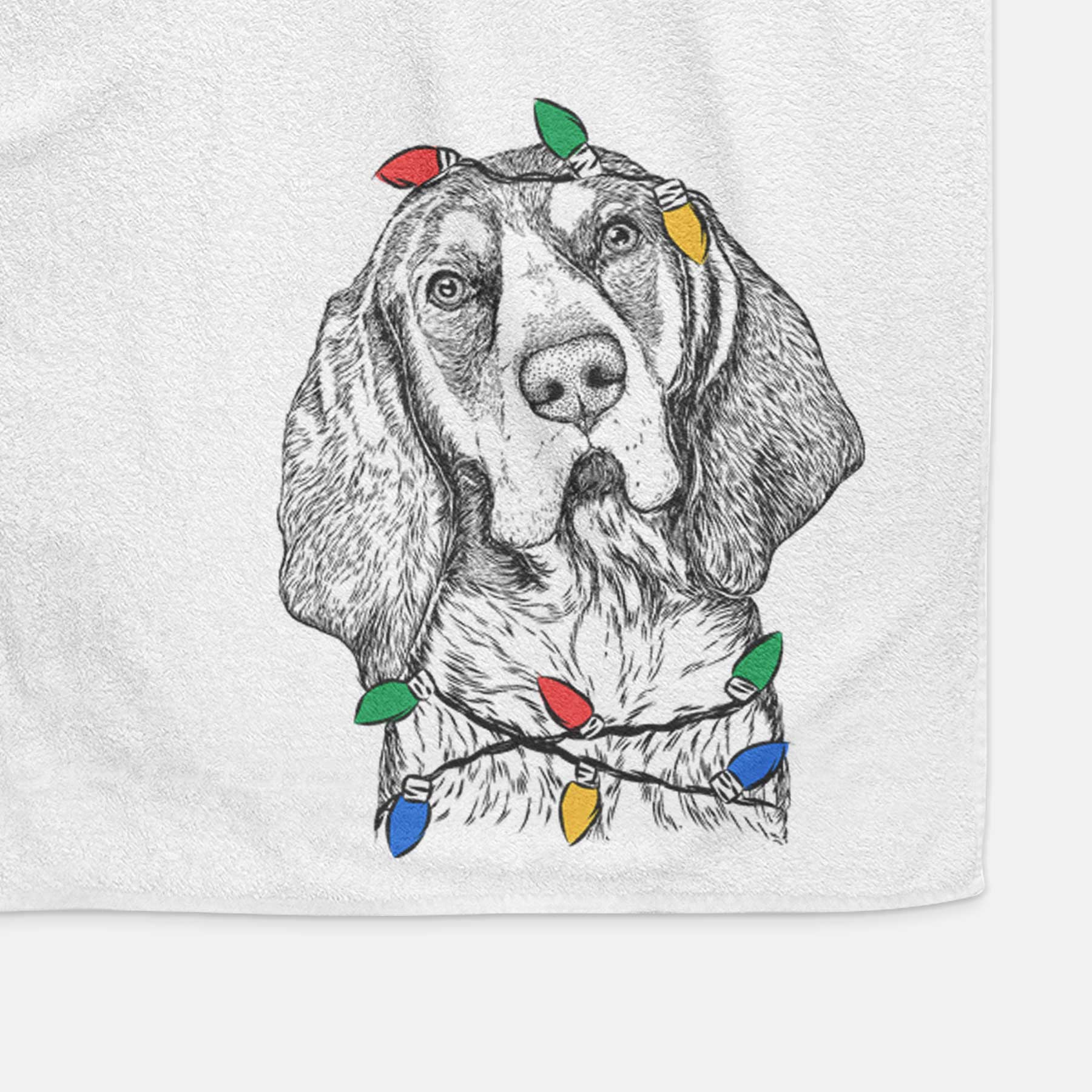 Huck the Bluetick Coonhound Decorative Hand Towel