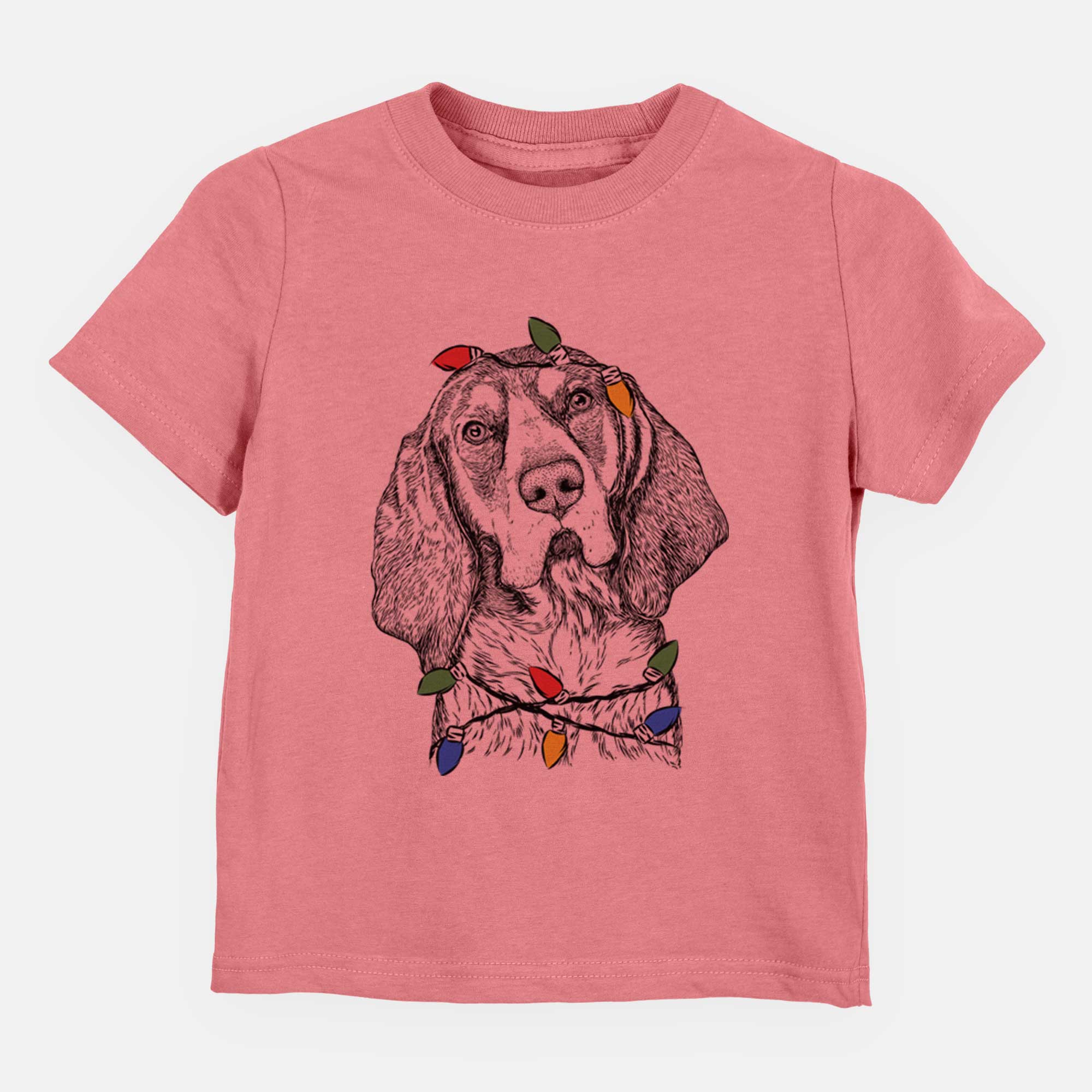 Christmas Lights Huck the Bluetick Coonhound - Kids/Youth/Toddler Shirt