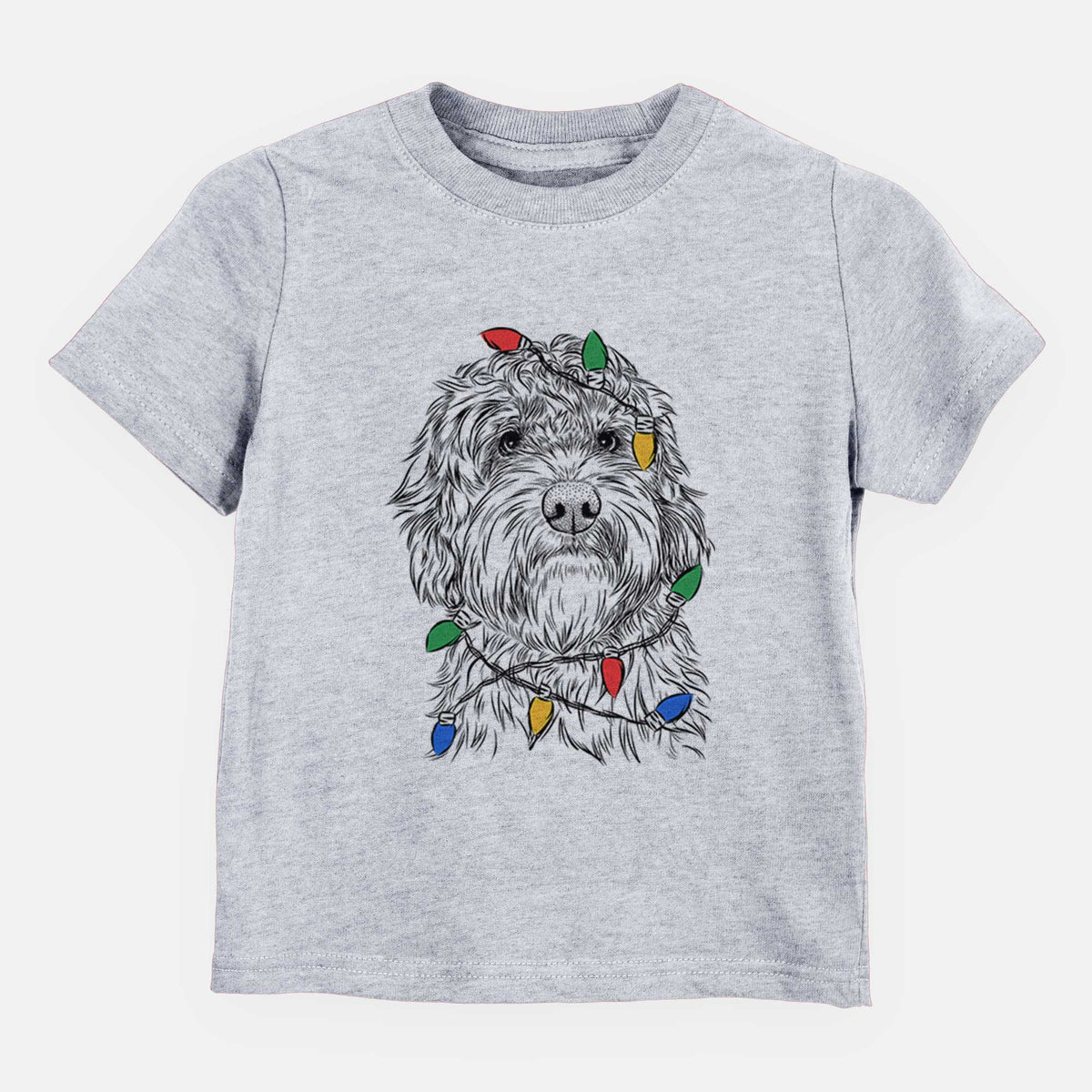 Christmas Lights Huckleberry the Australian Labradoodle - Kids/Youth/Toddler Shirt