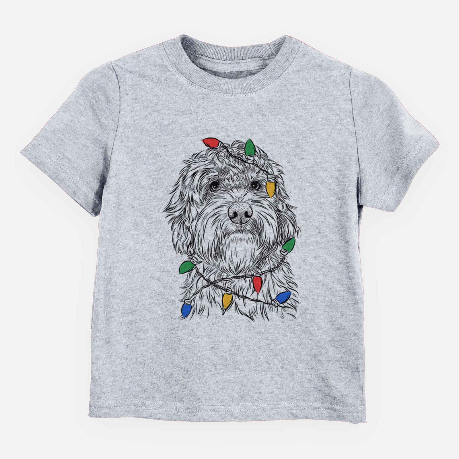 Christmas Lights Huckleberry the Australian Labradoodle - Kids/Youth/Toddler Shirt