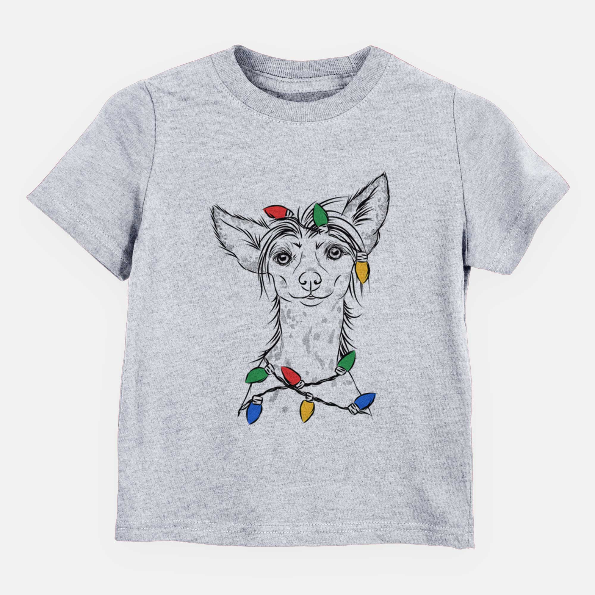 Christmas Lights Hudson the Chinese Crested - Kids/Youth/Toddler Shirt