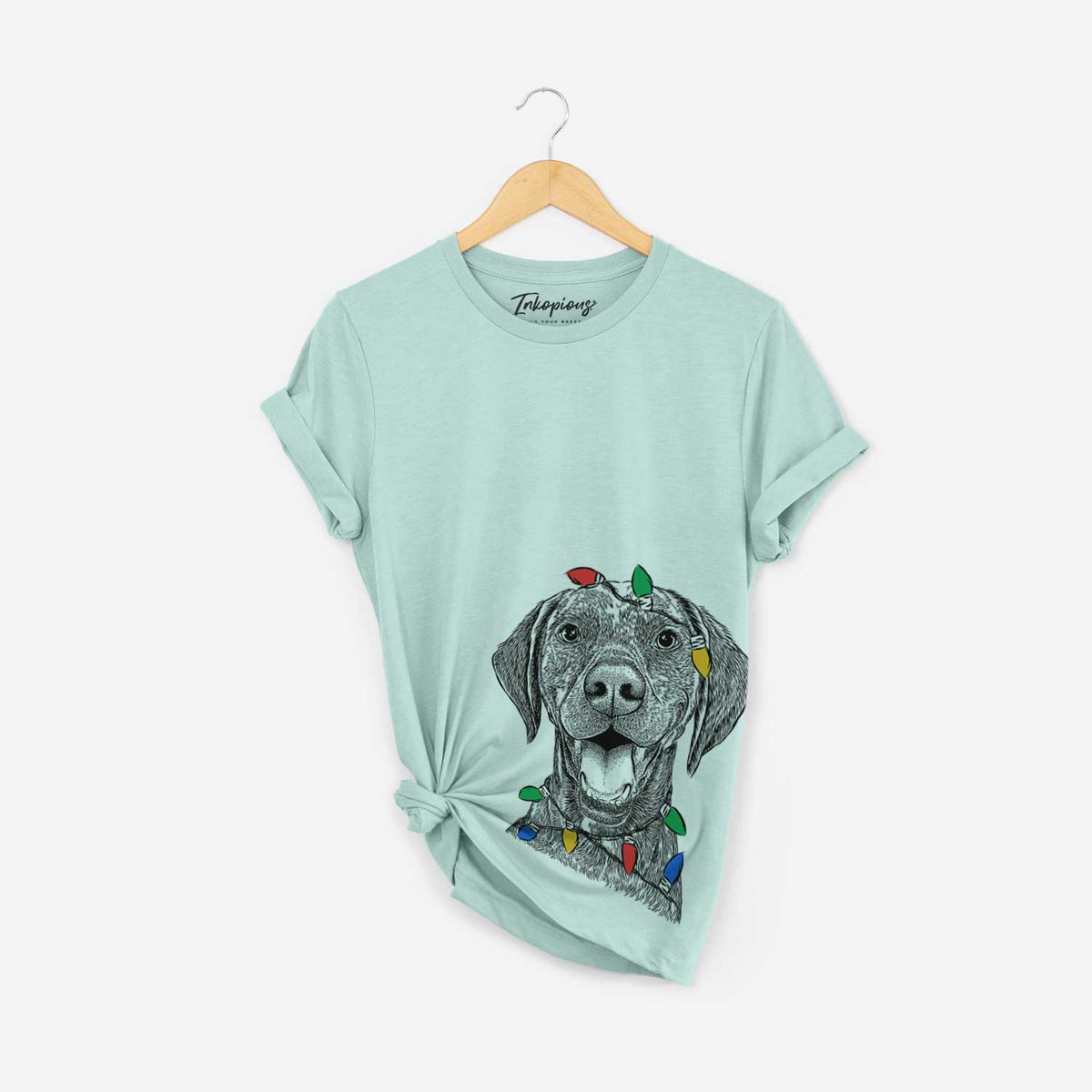 Christmas Lights Hudson the German Shorthaired Pointer - Unisex Crewneck