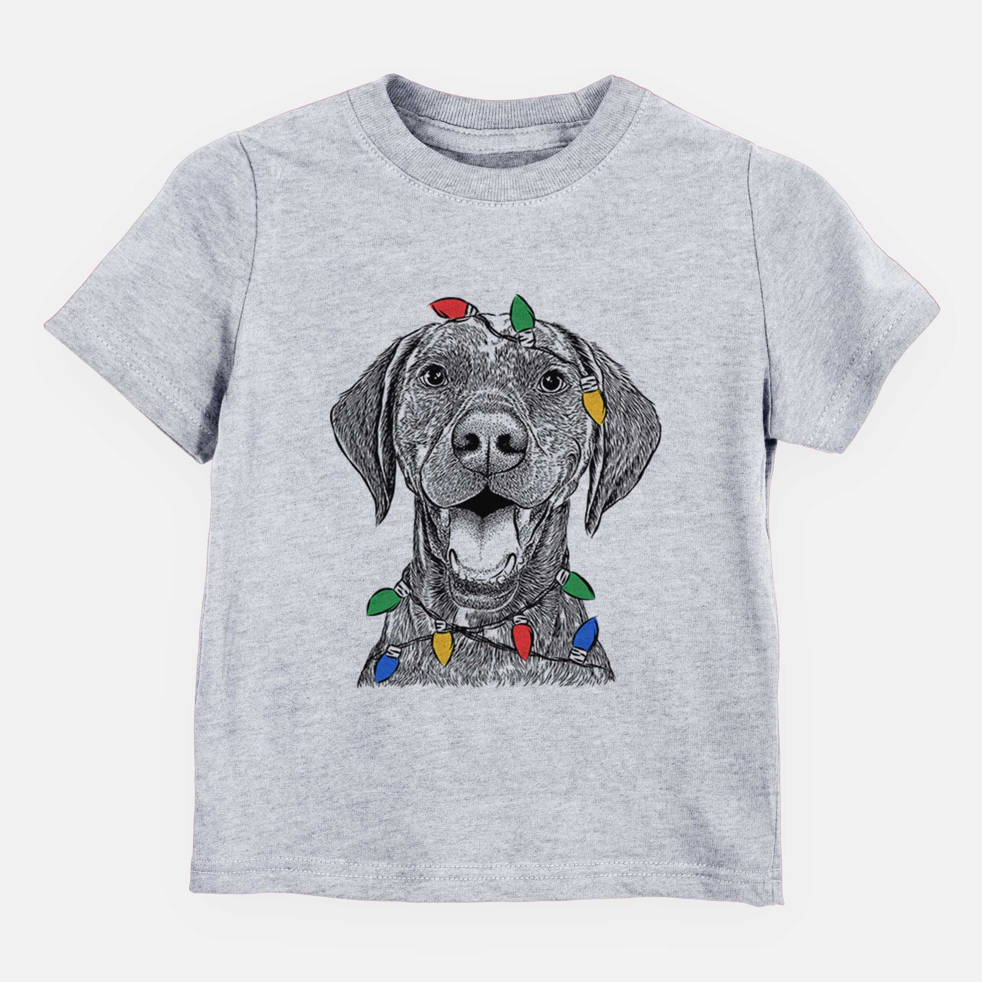 Christmas Lights Hudson the German Shorthaired Pointer - Kids/Youth/Toddler Shirt